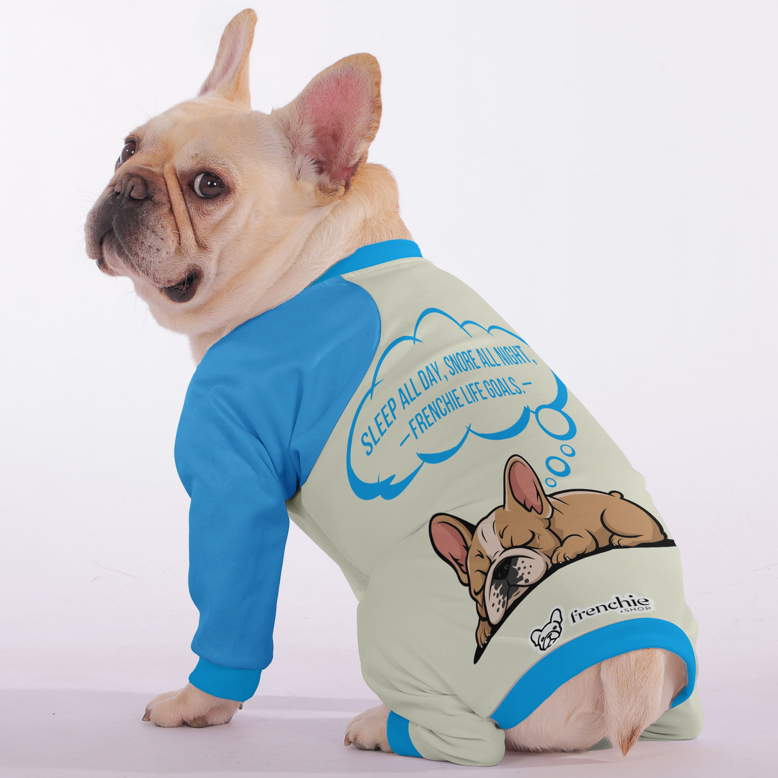 Frenchie Ultra-Soft Pet Sleepwear for Brachycephalic Dogs-fadou