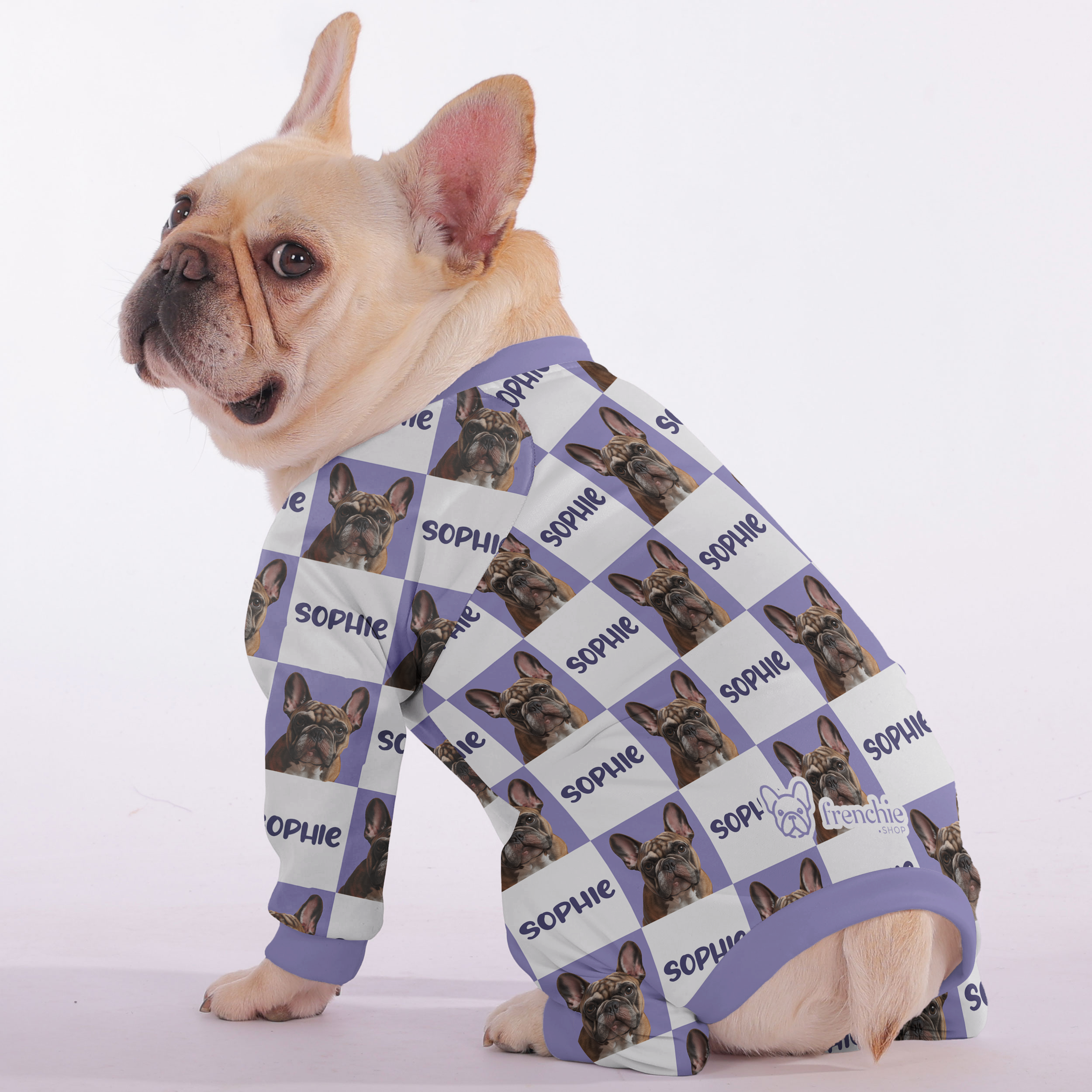 Frenchie Personalized Pet Sleepwear for Short-Nosed Dogs-fadou