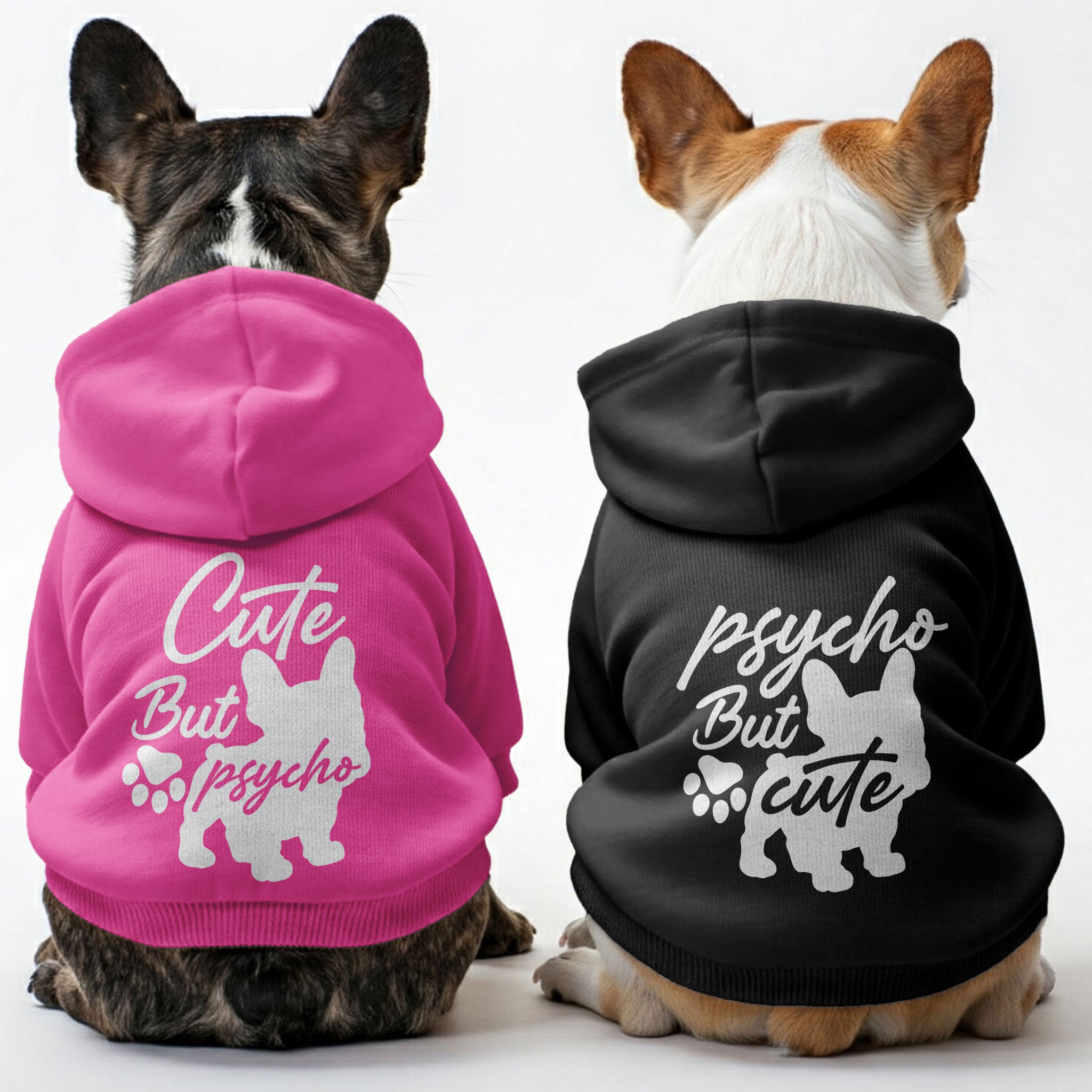 French Bulldog Cute Fleece Hoodie for Outdoor Adventures-fadou