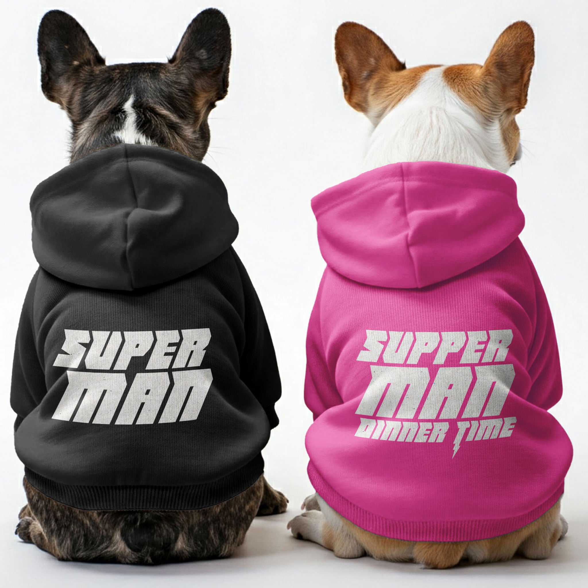 Superman French Bulldog Pet Sweatshirt for Playtime Fun-fadou