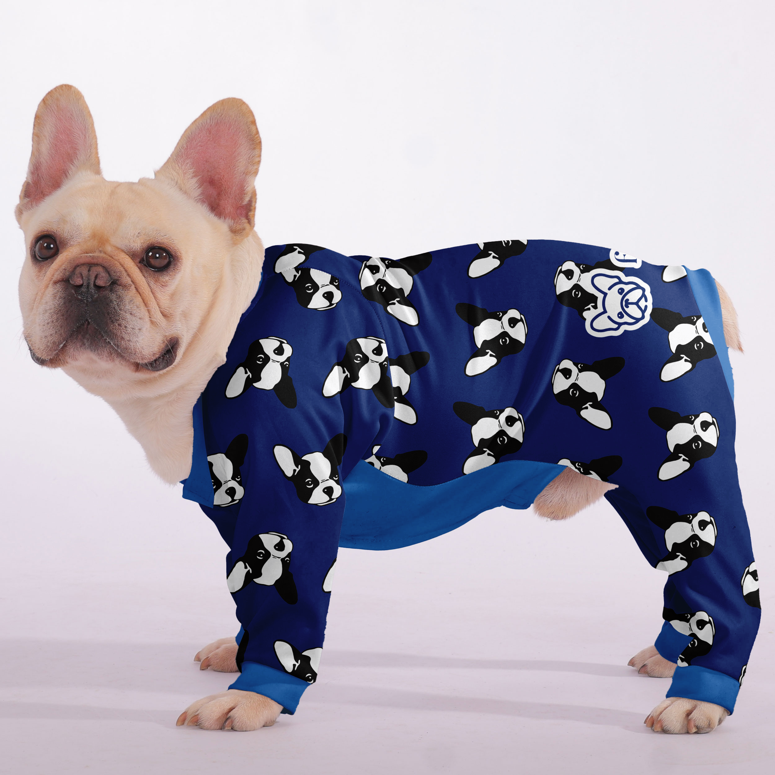 French Bulldog Stylish Pet Sleepwear for Flat-Face Breeds-fadou