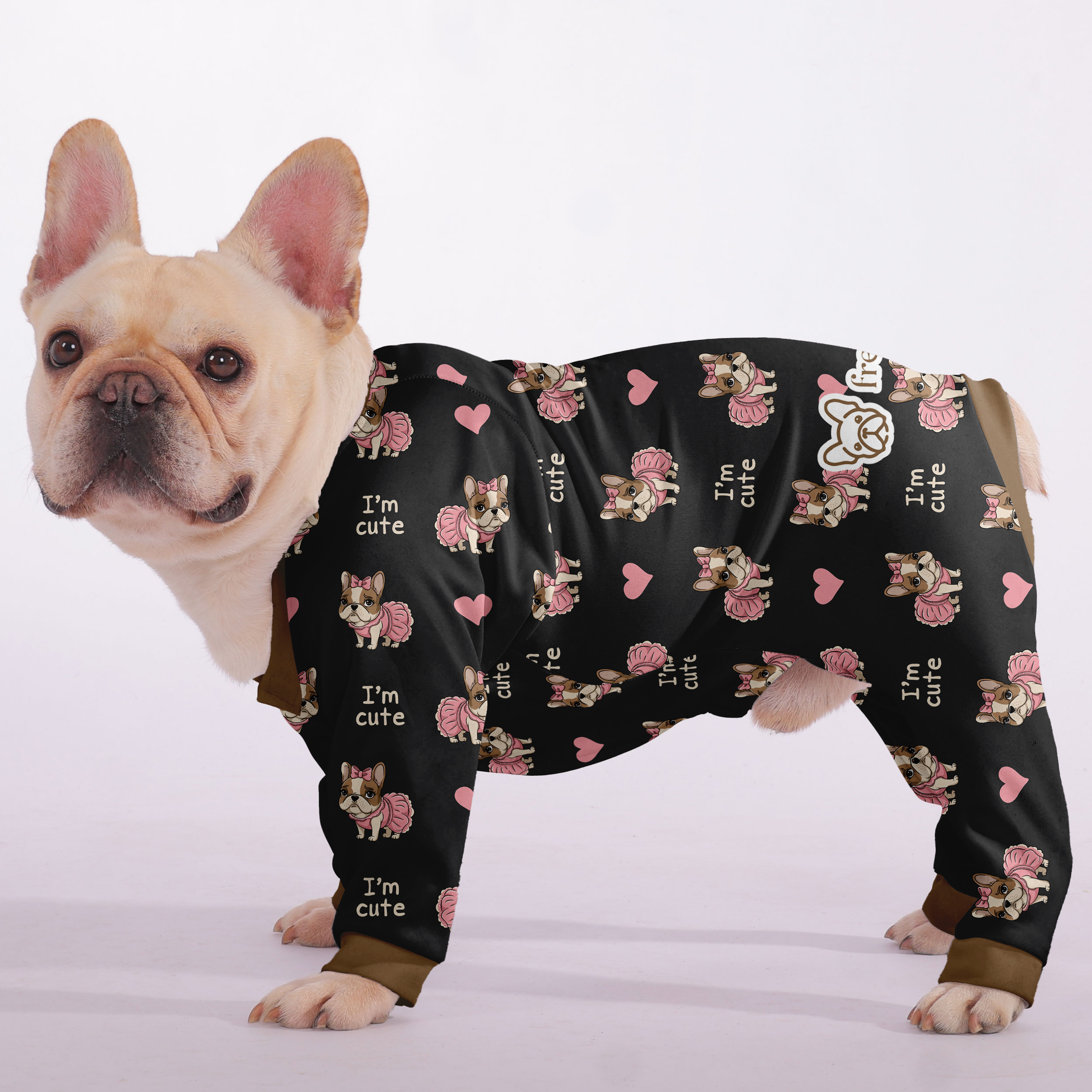French Bulldog Stylish Cozy Loungewear for Short-Nosed Dogs-fadou
