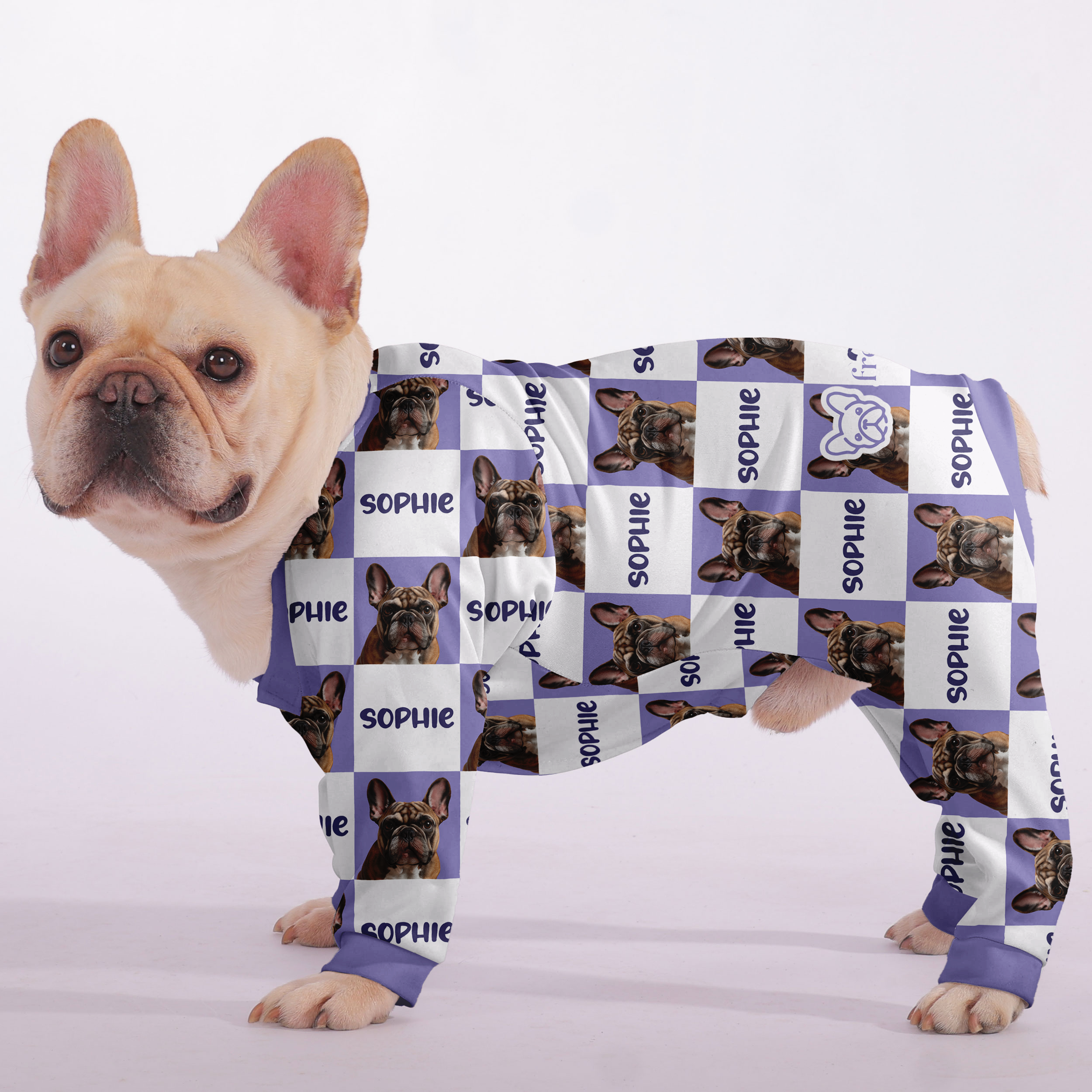 Frenchie Personalized Pet Sleepwear for Short-Nosed Dogs-fadou