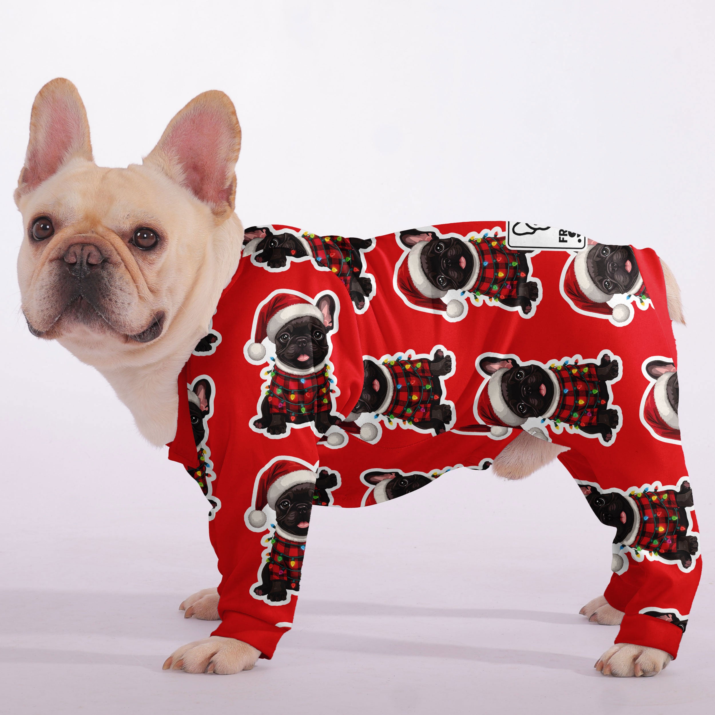 Olive French Bulldog Night Outfit for Brachycephalic Dogs-fadou