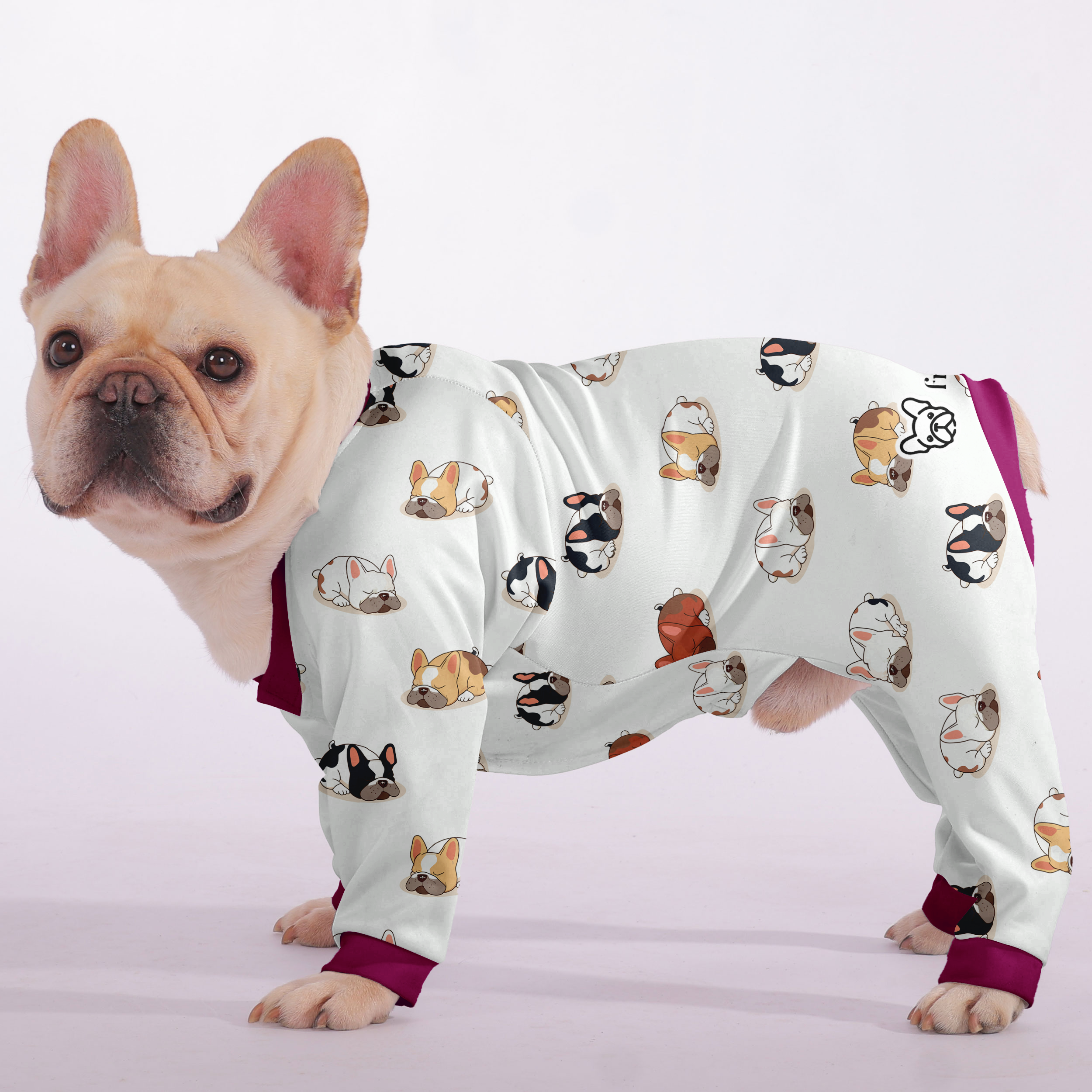 French Bulldog Soft Cozy Loungewear for Flat-Face Breeds-fadou
