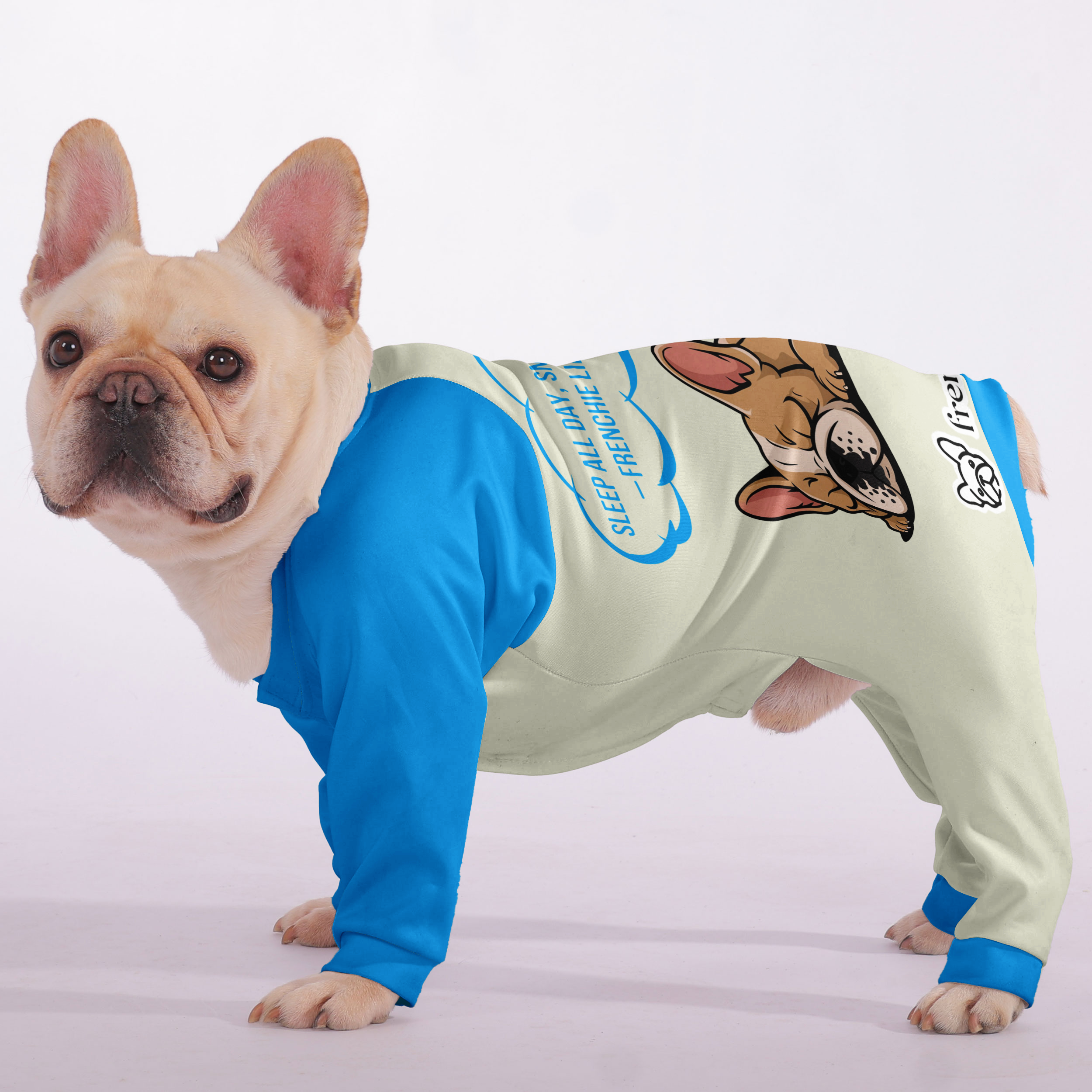 Frenchie Ultra-Soft Pet Sleepwear for Brachycephalic Dogs-fadou