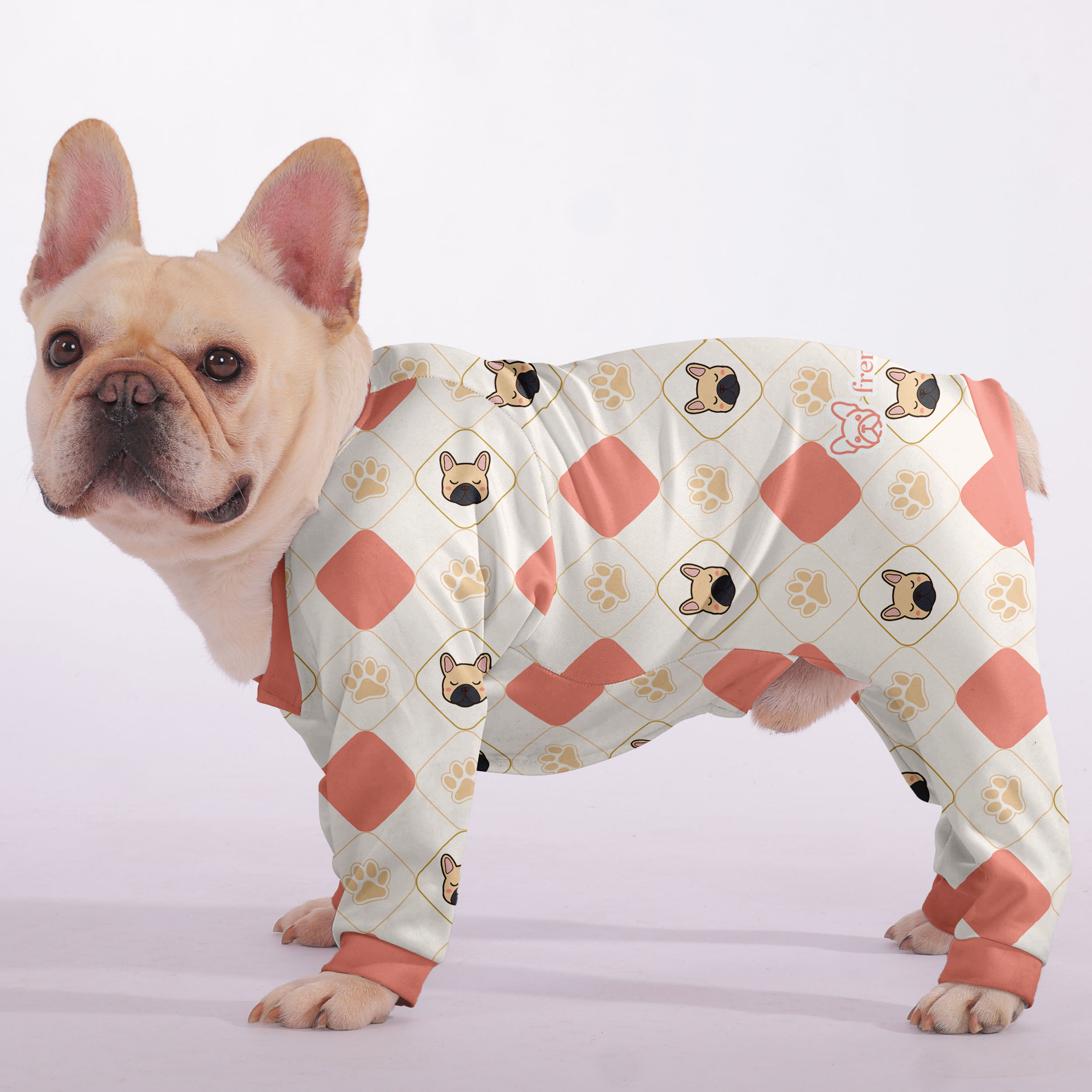 French Bulldog Ultra-Soft Dog Pajamas for Flat-Face Breeds-fadou