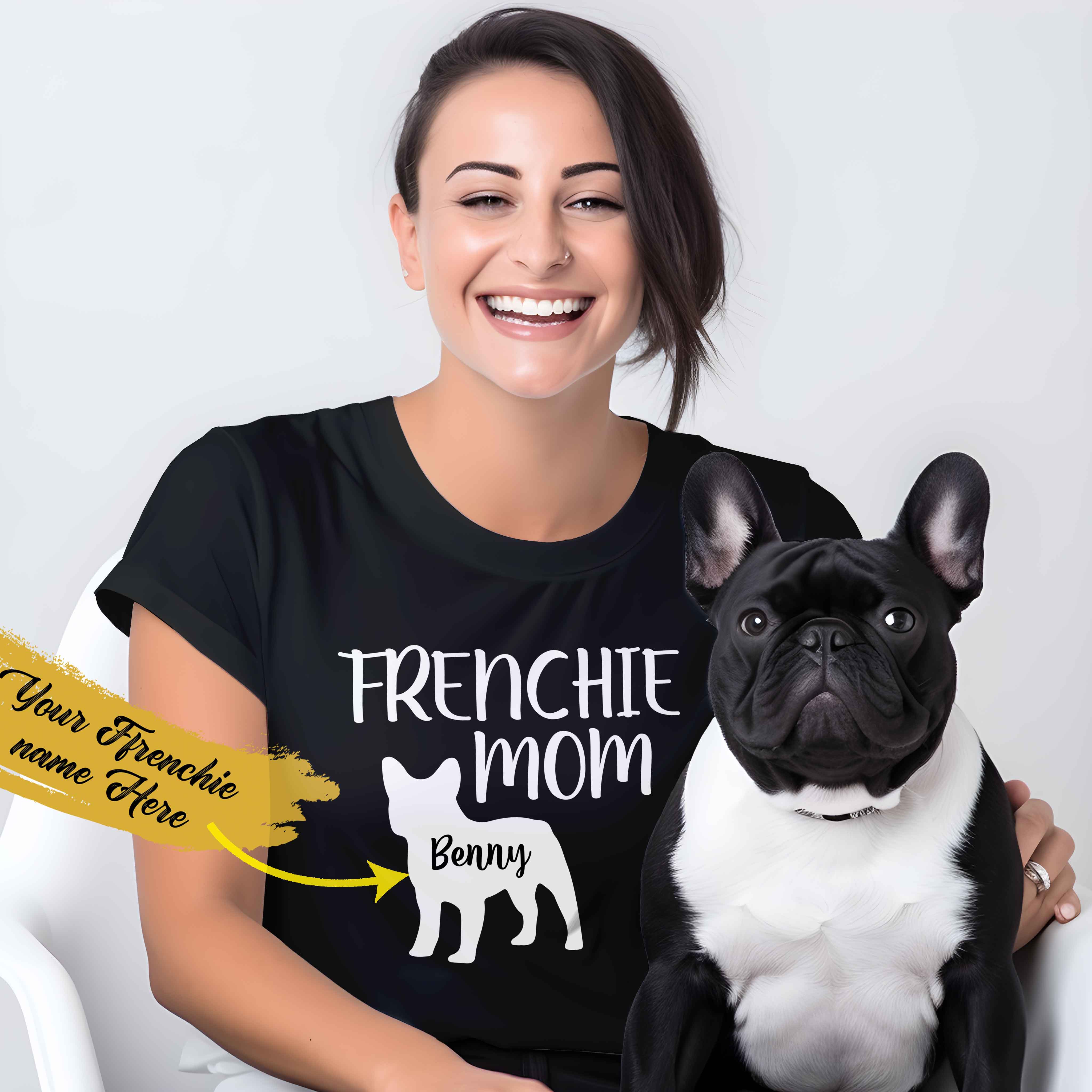 French Bulldog Custom Cotton T-Shirt for Frenchie Enthusiasts-fadou