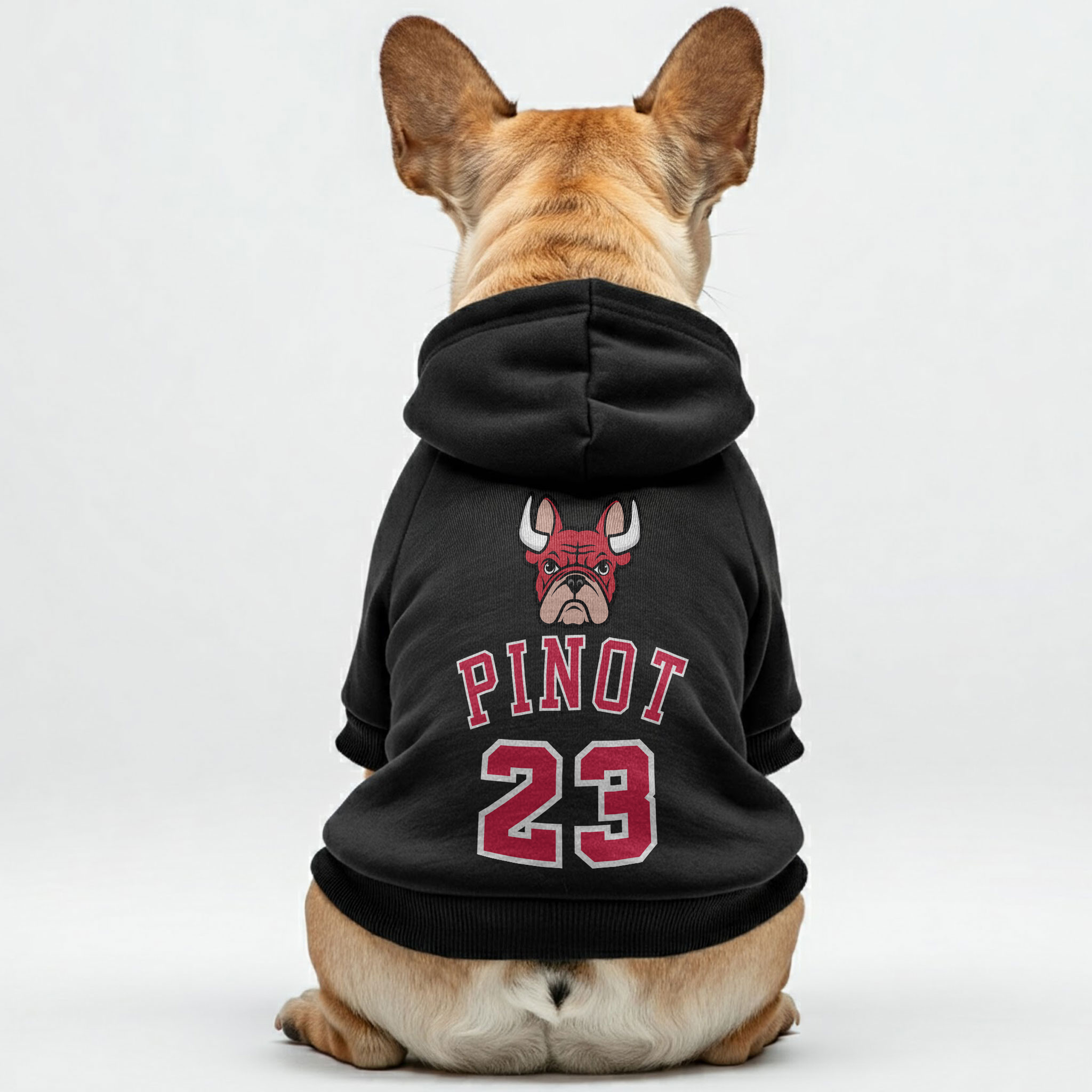 French Bulldog Personalized Fleece Hoodie for Flat-Face Breeds-fadou