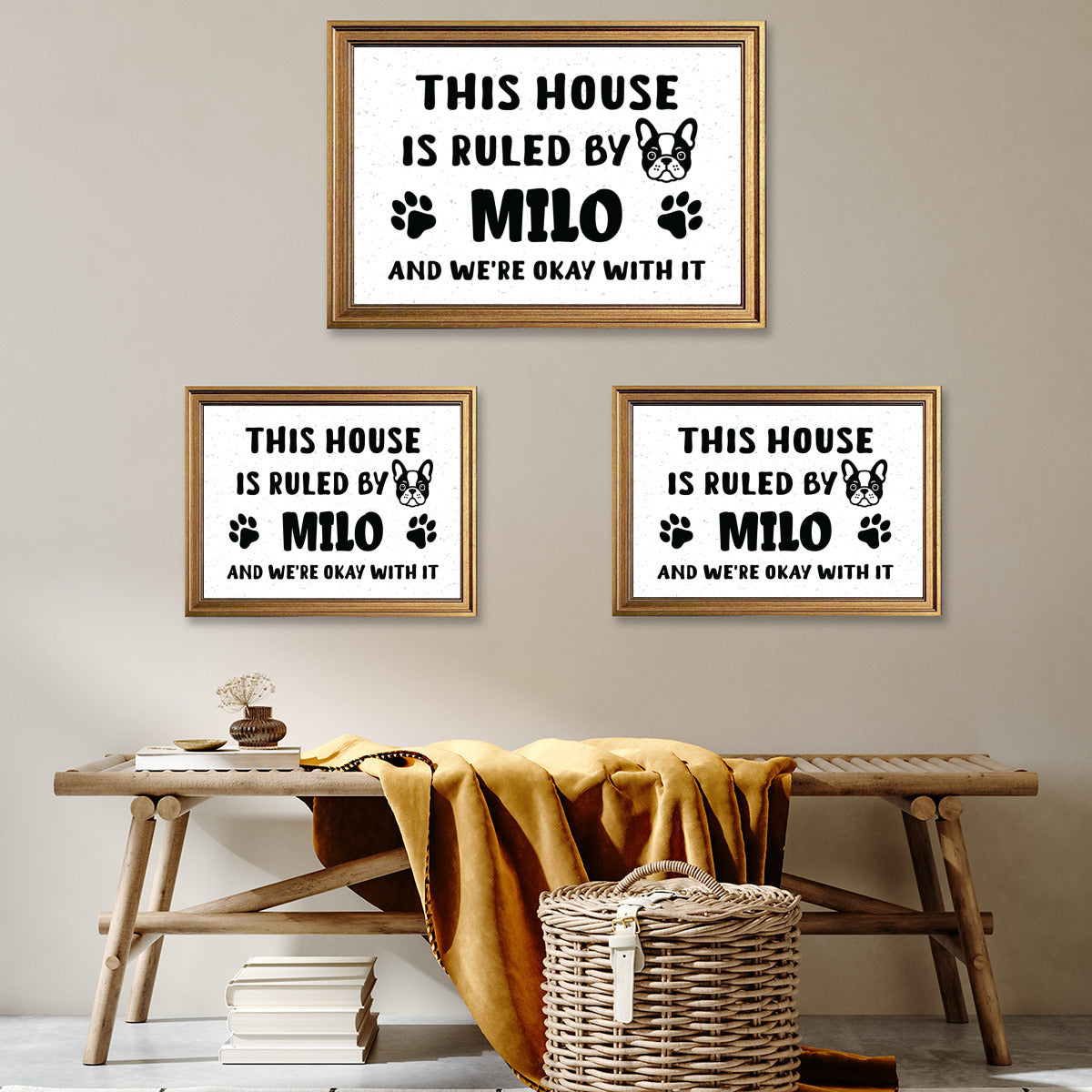 French Bulldog Personalized Canvas Wall Art for Dog Moms & Dads-fadou