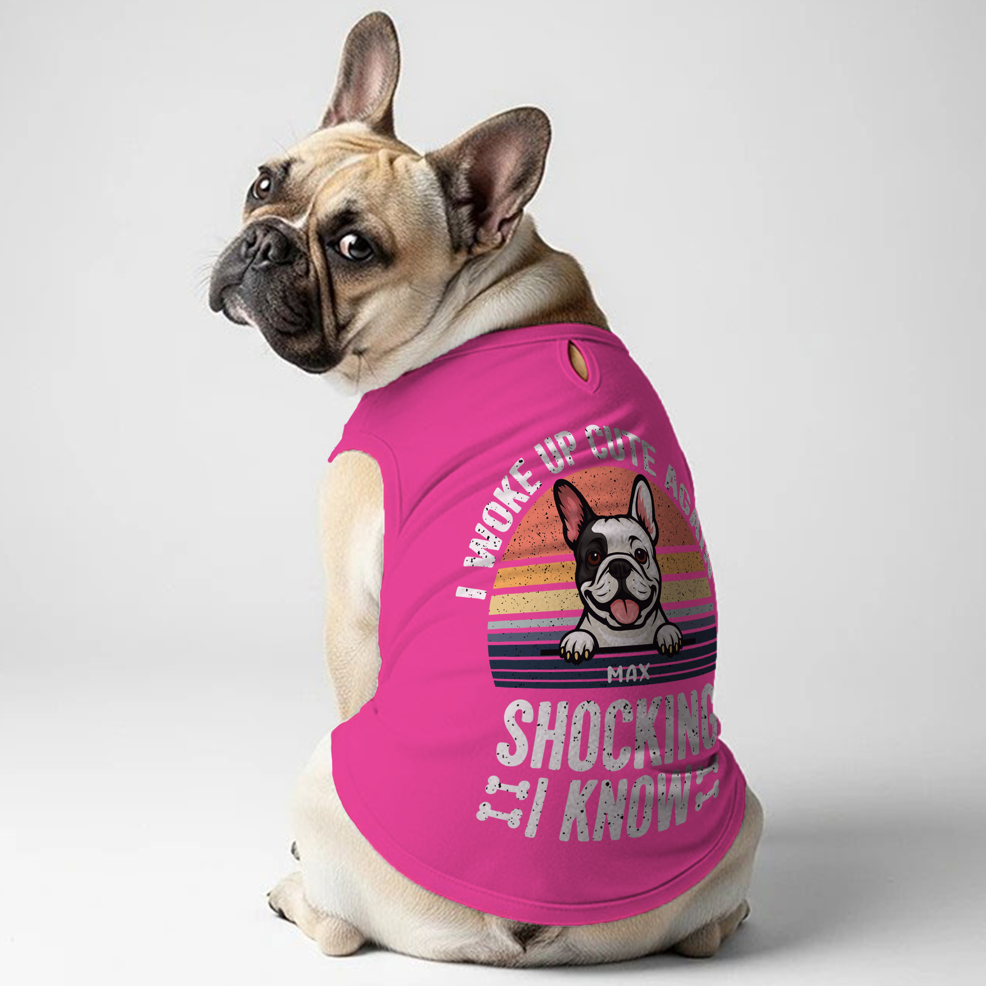 French Bulldog Personalized Dog Lover Tee for Frenchie Fans-fadou