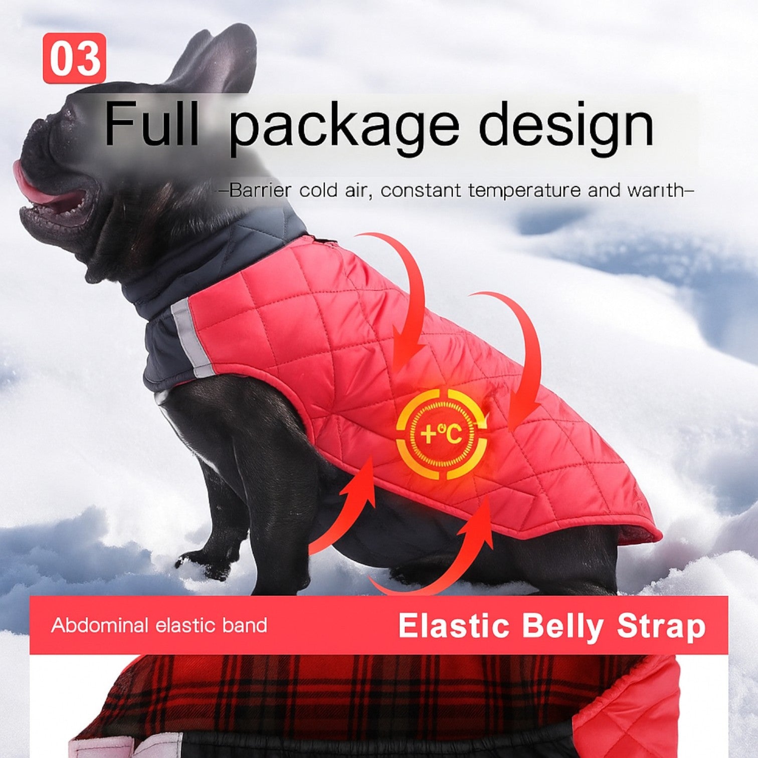 French Bulldog Reflective Winter Jacket for Cozy Nights-fadou