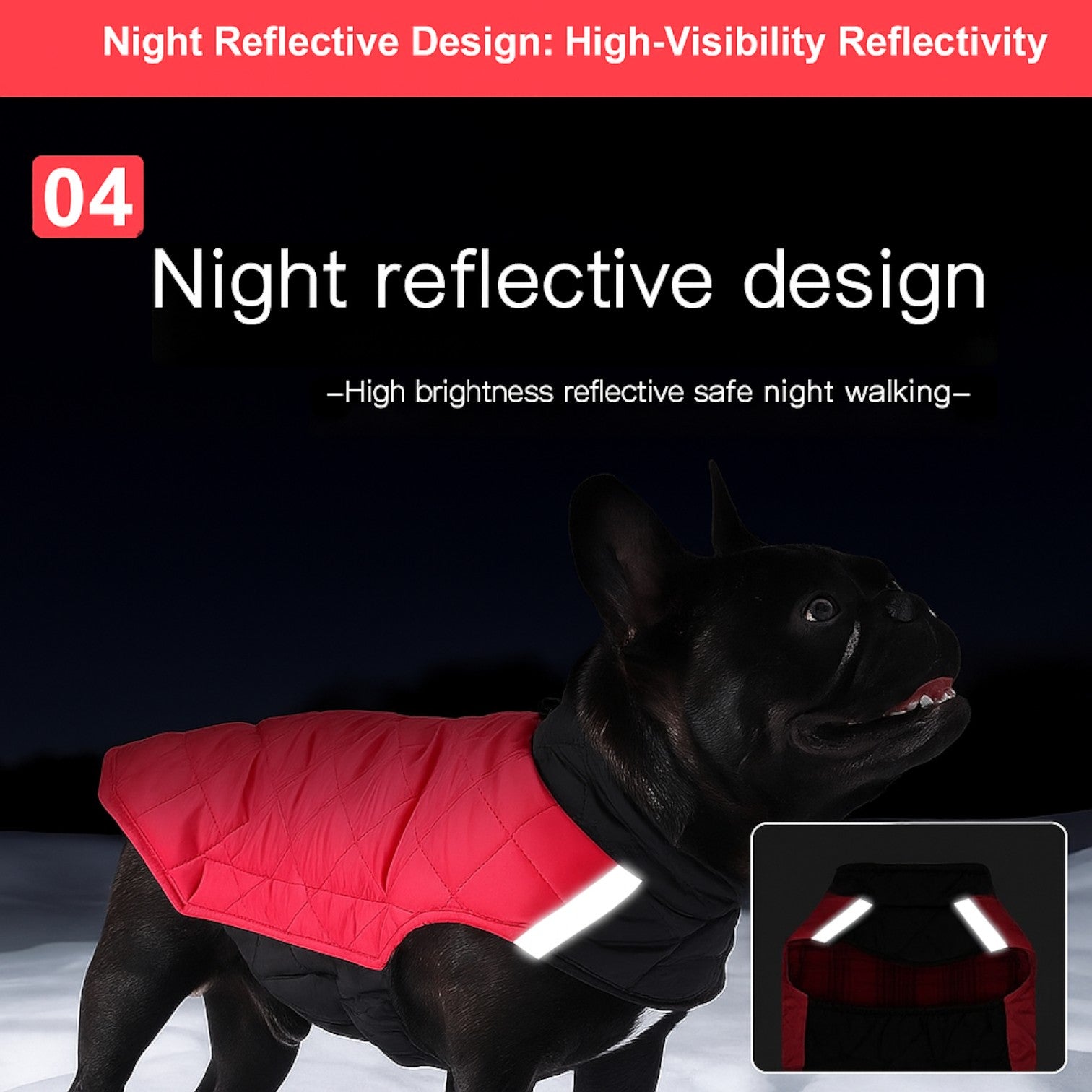French Bulldog Reflective Winter Jacket for Cozy Nights-fadou