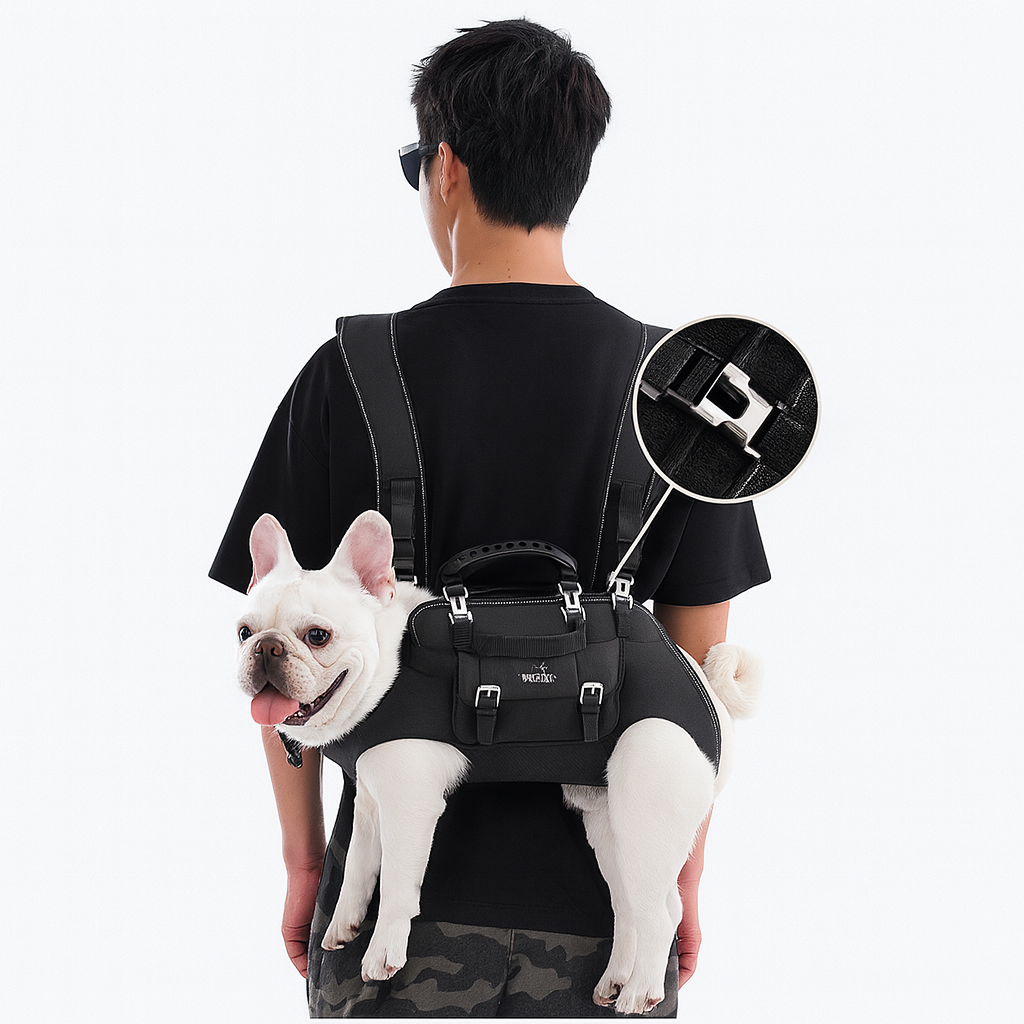 French Bulldog Adjustable Pup Carrier for French Bulldogs-fadou