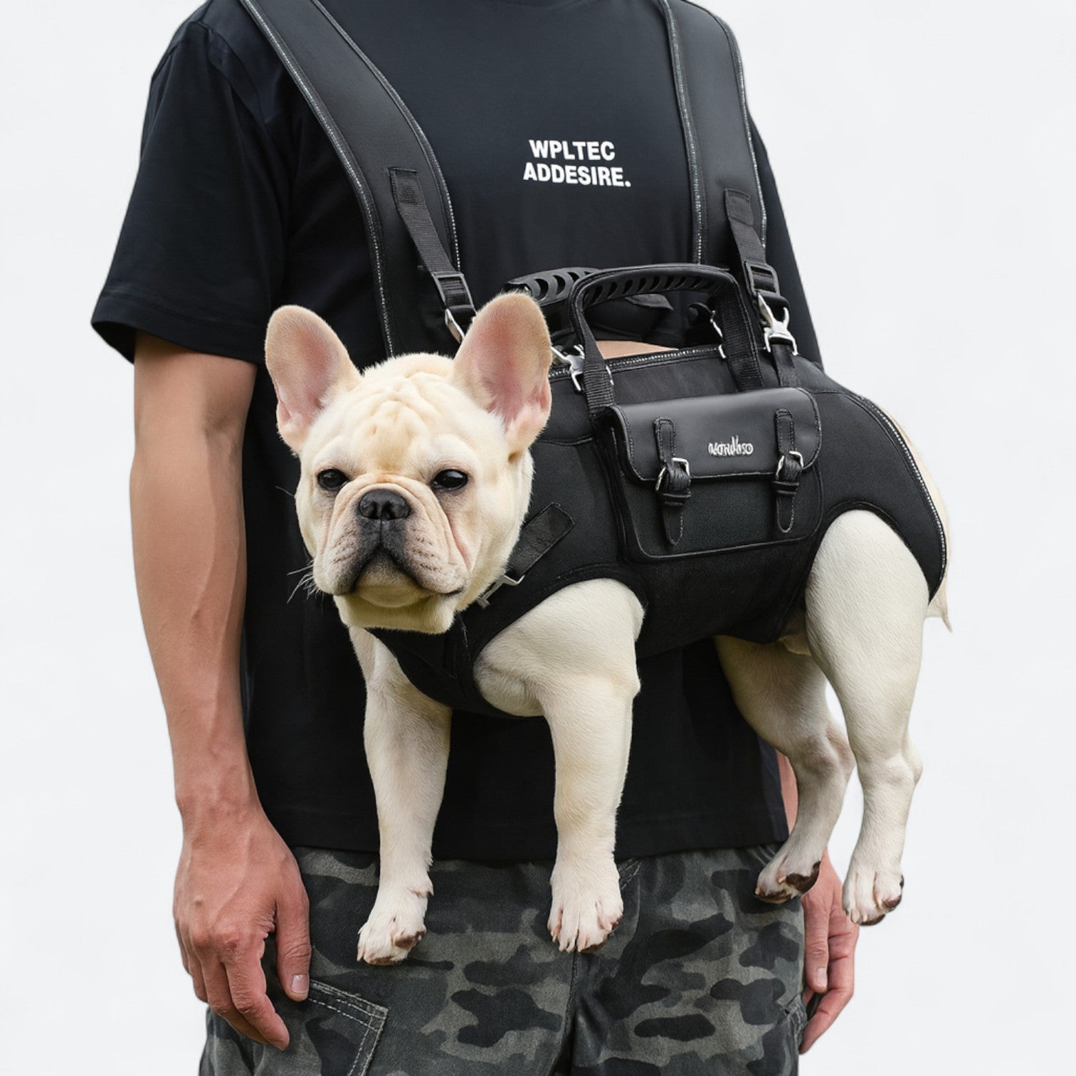 French Bulldog Adjustable Pup Carrier for French Bulldogs-fadou