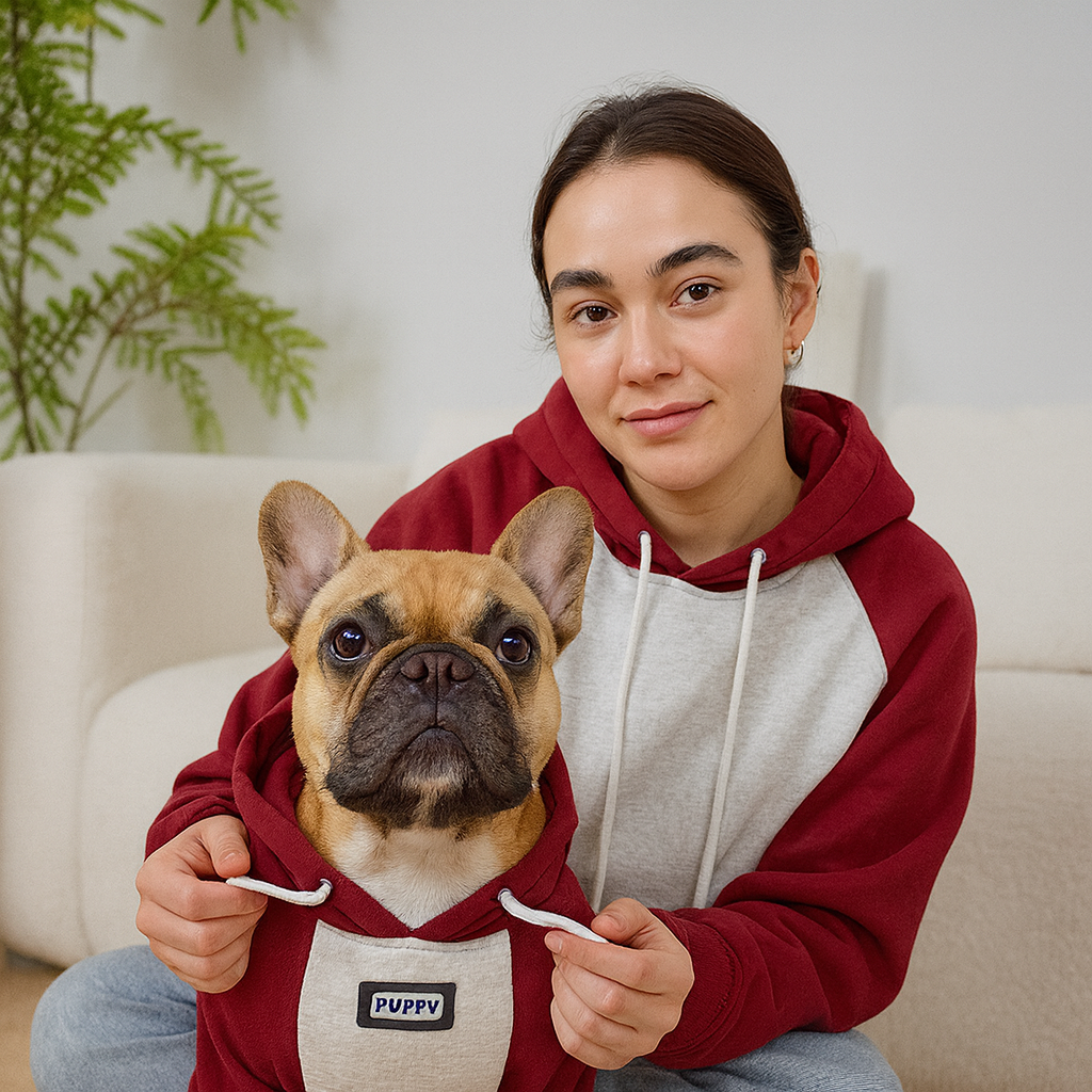 French Bulldog Velvet Pet Sweatshirt for Travel Comfort-fadou