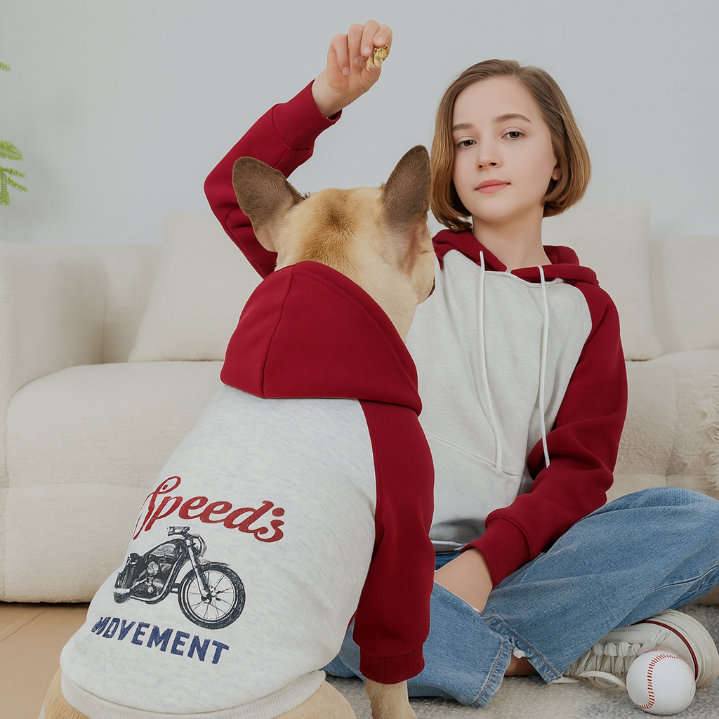 French Bulldog Velvet Pet Sweatshirt for Travel Comfort-fadou