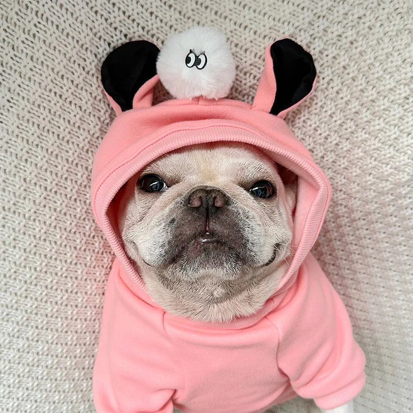 French Bulldog Warm Pet Sweatshirt for Outdoor Adventures-fadou