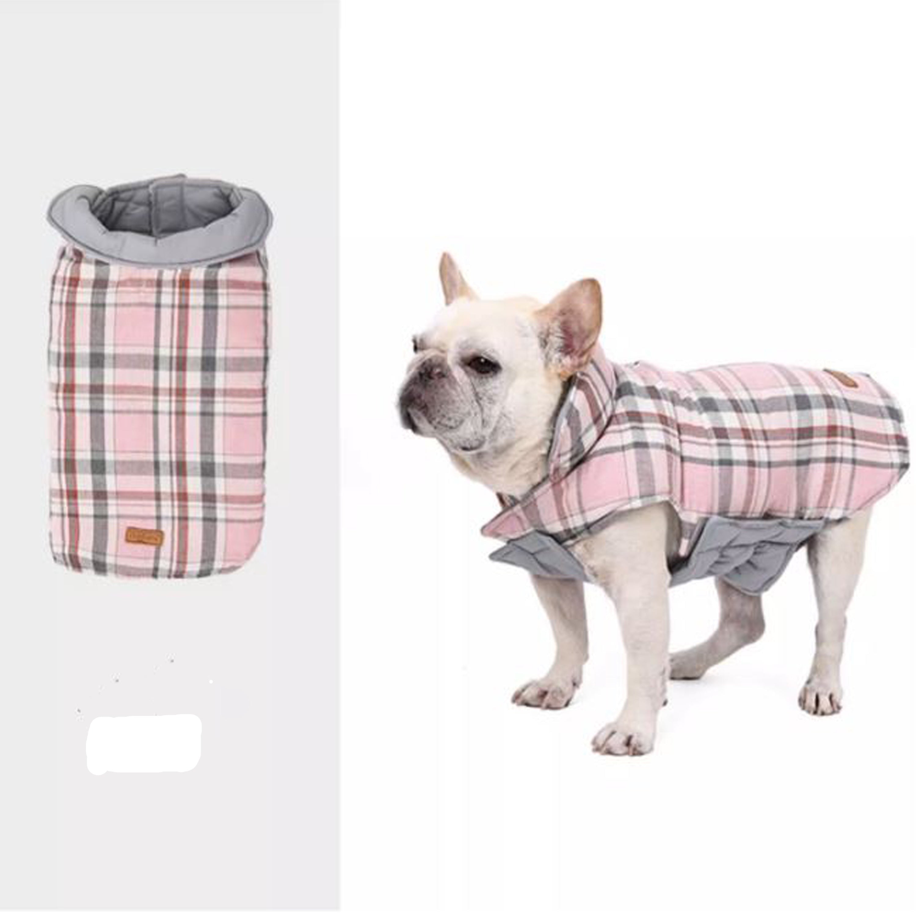 PlaidPup Warm and Stylish Frenchie Plaid Vest for Dog Lovers and Owners-fadou
