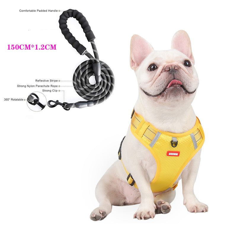 Frenchie Adjustable No-Pull Vest for Brachycephalic Dogs-fadou