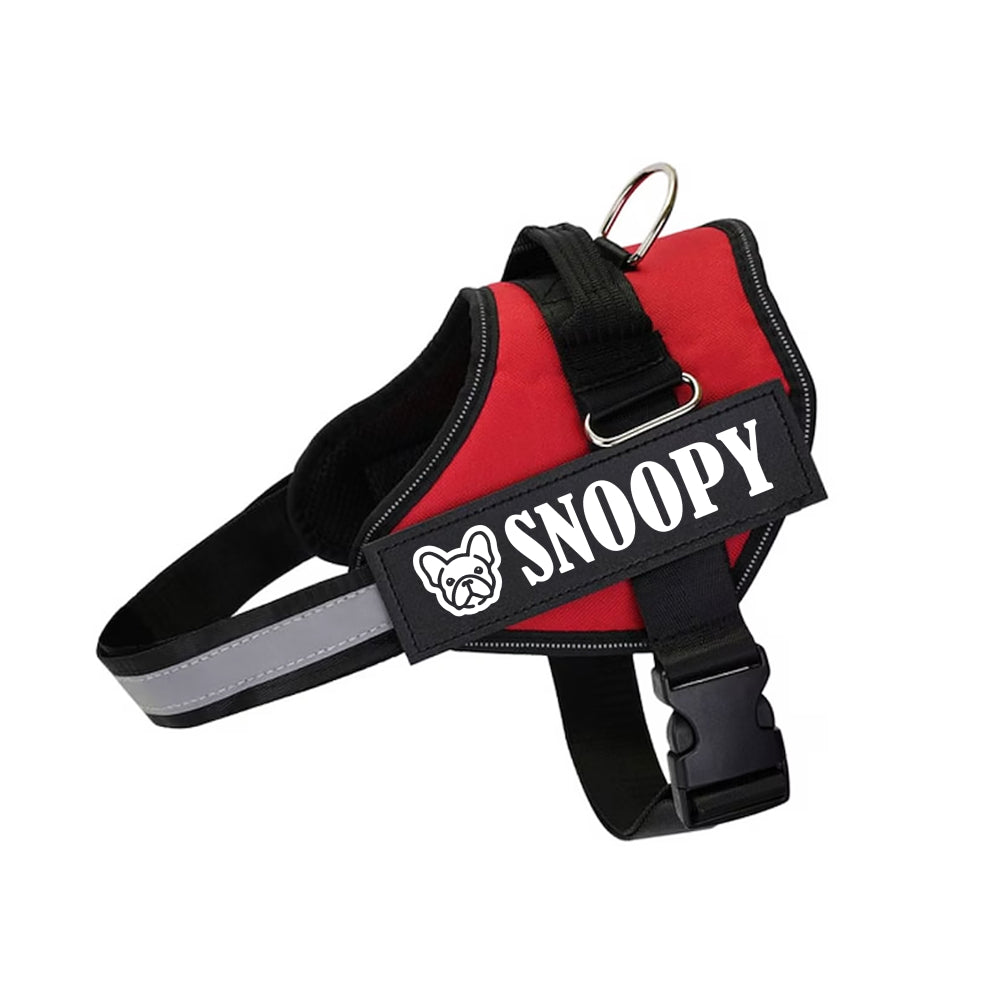 Frenchie Personalized Walking Harness for Flat-Face Breeds-fadou