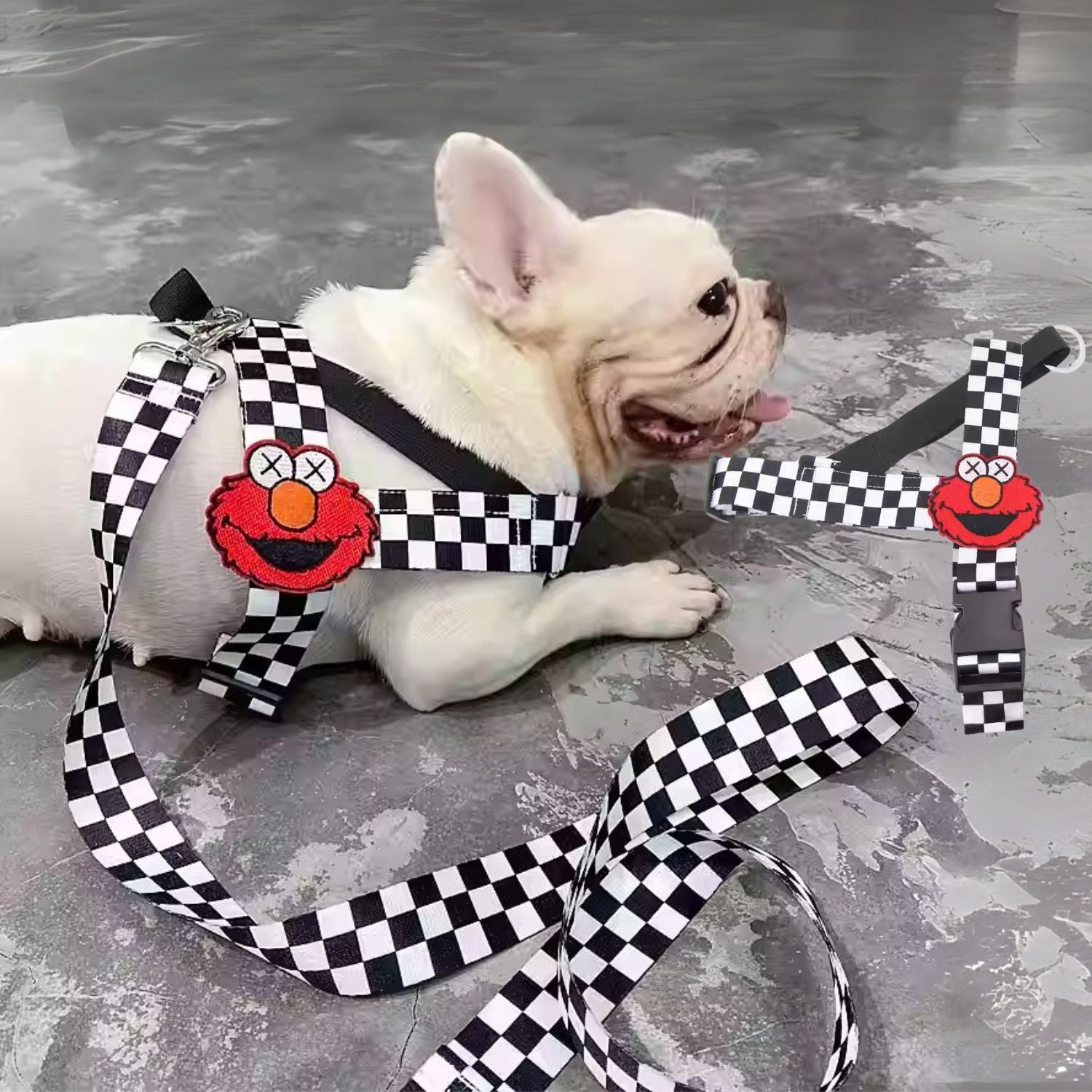 French Bulldog Secure Walking Harness for Travel Comfort-fadou