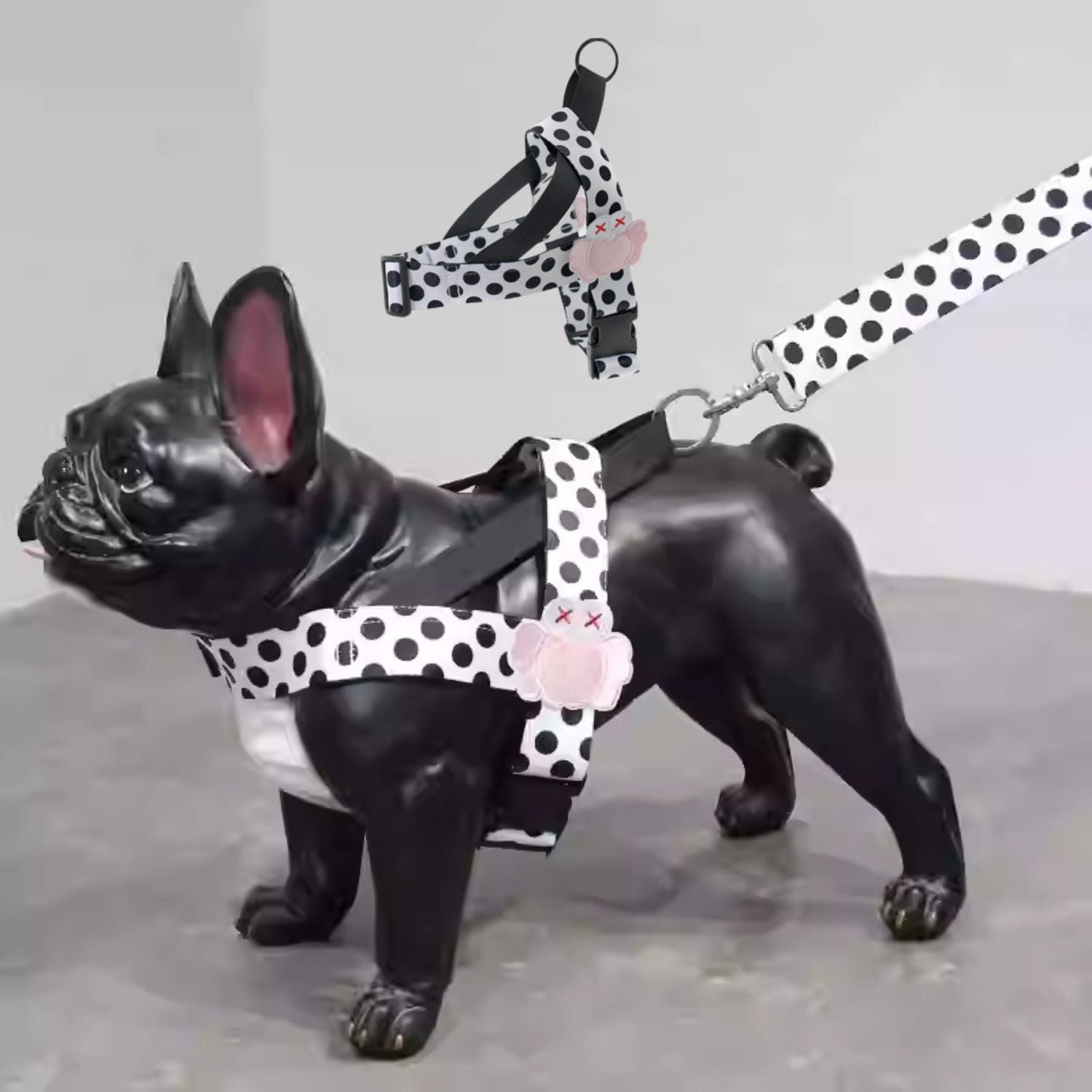 French Bulldog Secure Walking Harness for Travel Comfort-fadou
