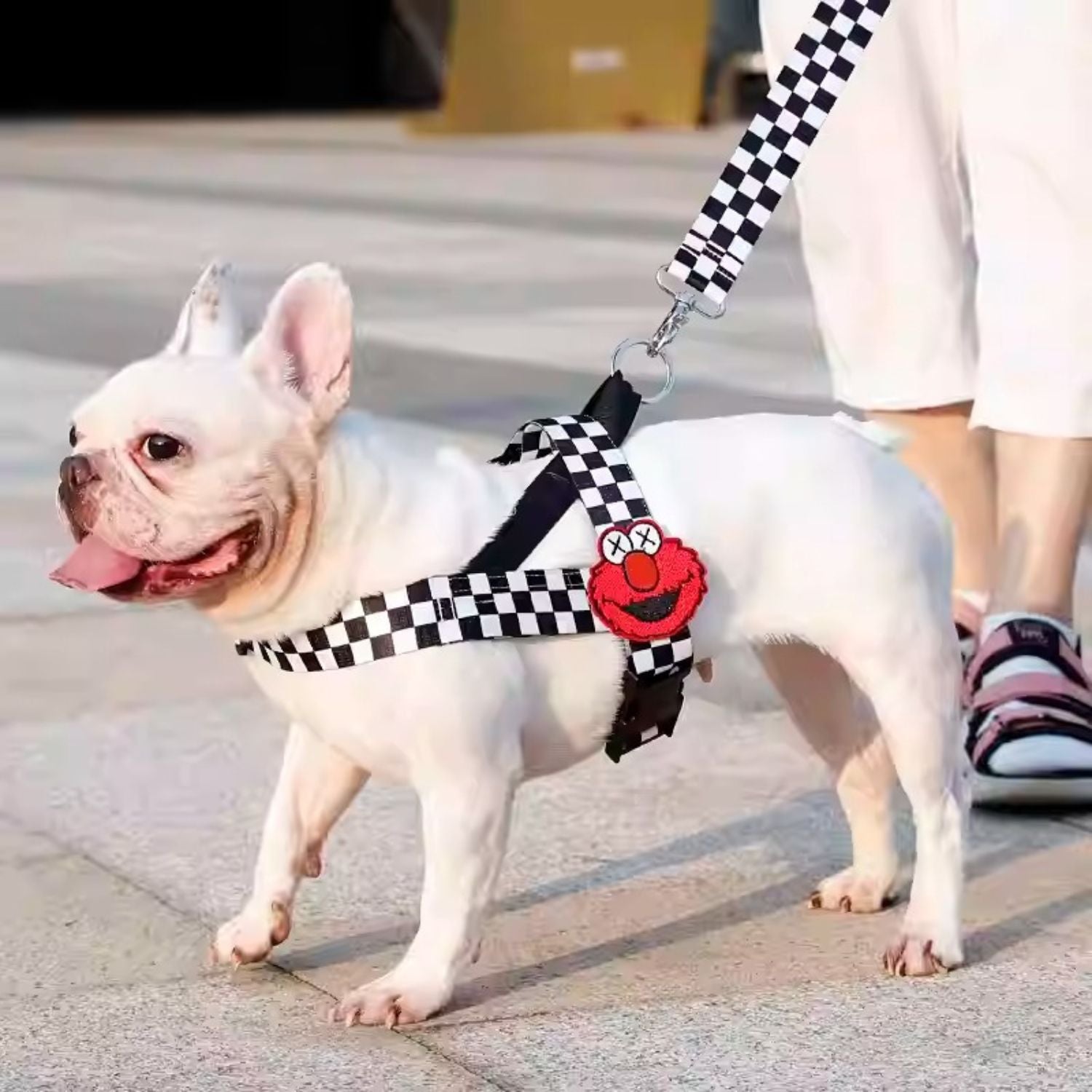 French Bulldog Secure Walking Harness for Travel Comfort-fadou