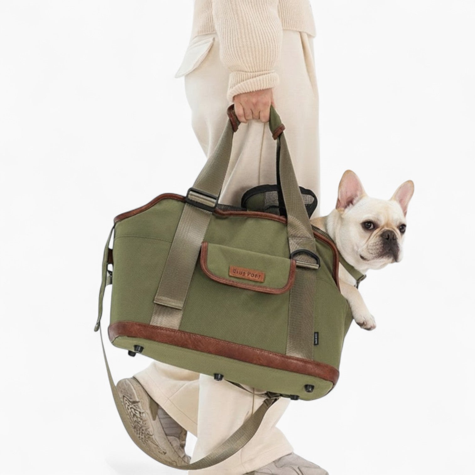 French Bulldog Travel Pup Carrier for Outdoor Adventures-fadou