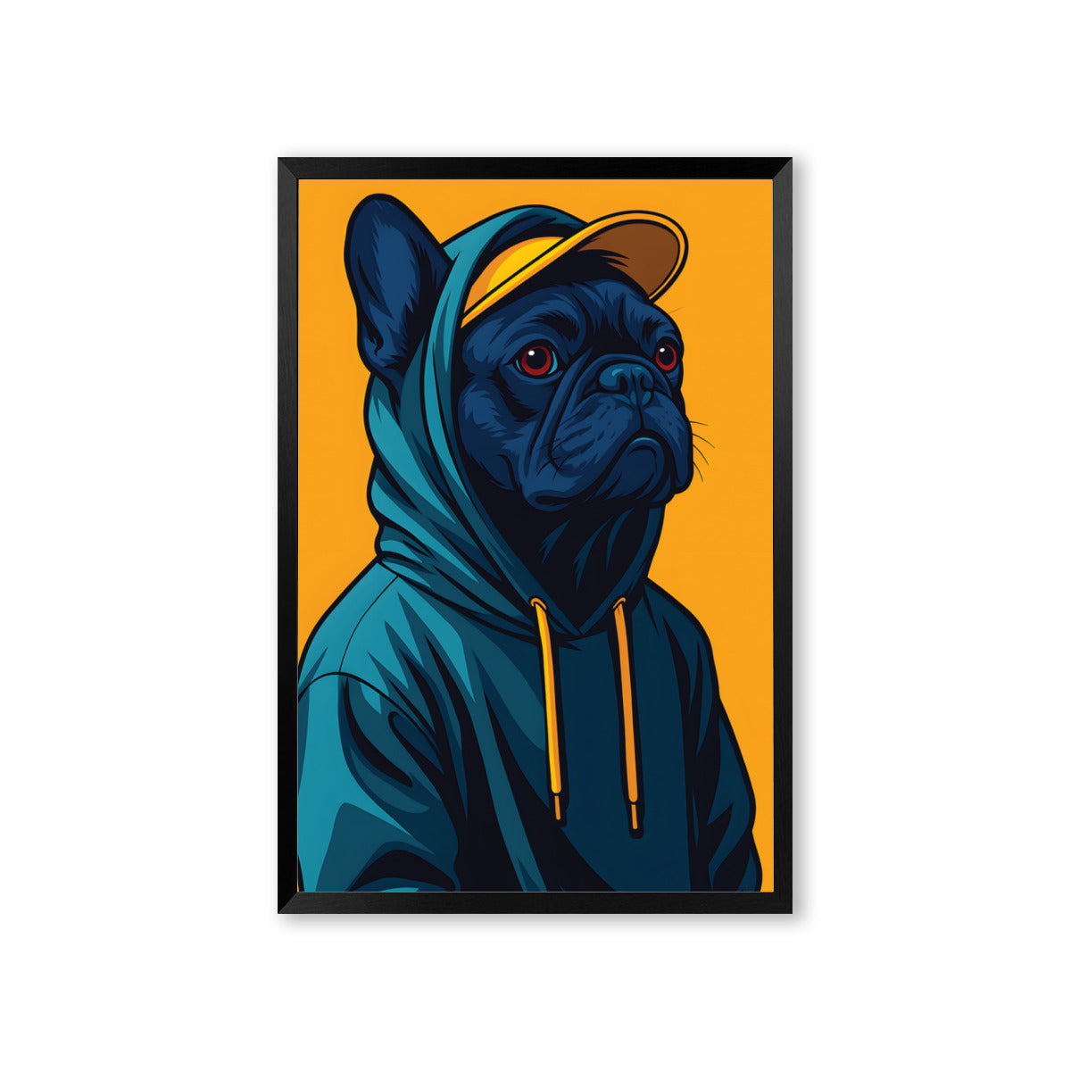 Baxter French Bulldog Canvas Wall Art for Frenchie Fans-fadou