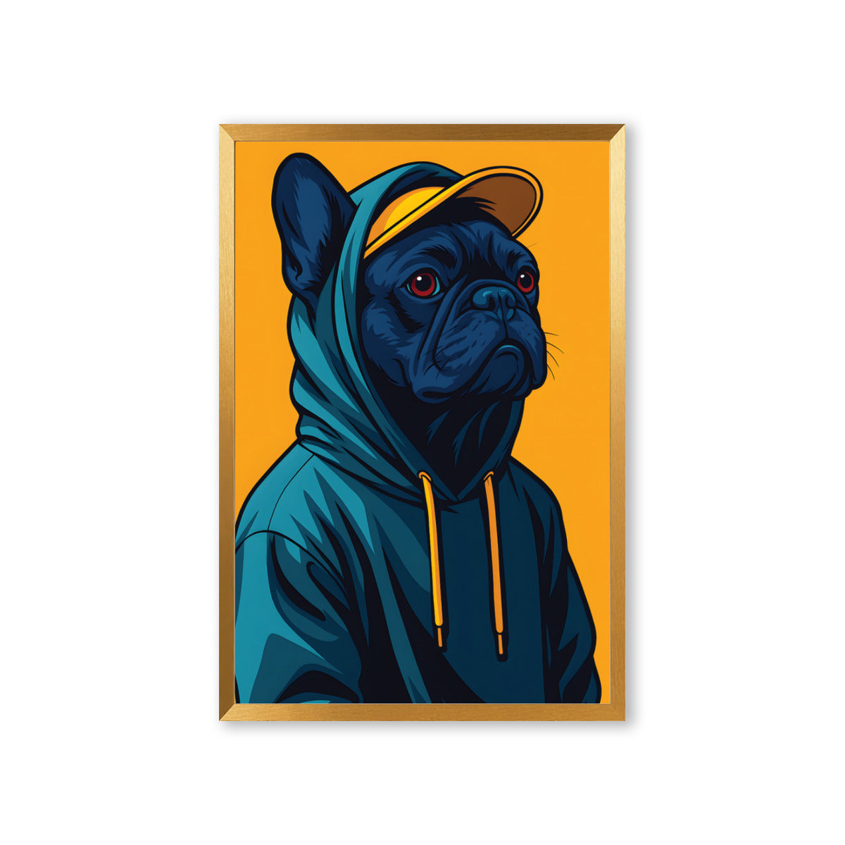 Baxter French Bulldog Canvas Wall Art for Frenchie Fans-fadou