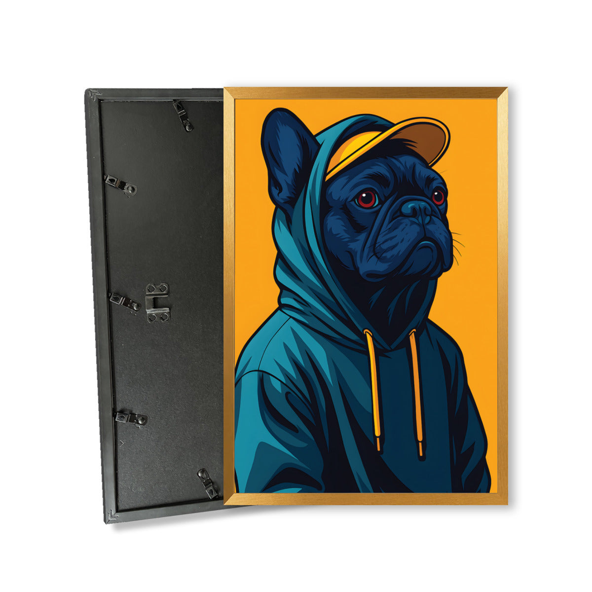 Baxter French Bulldog Canvas Wall Art for Frenchie Fans-fadou