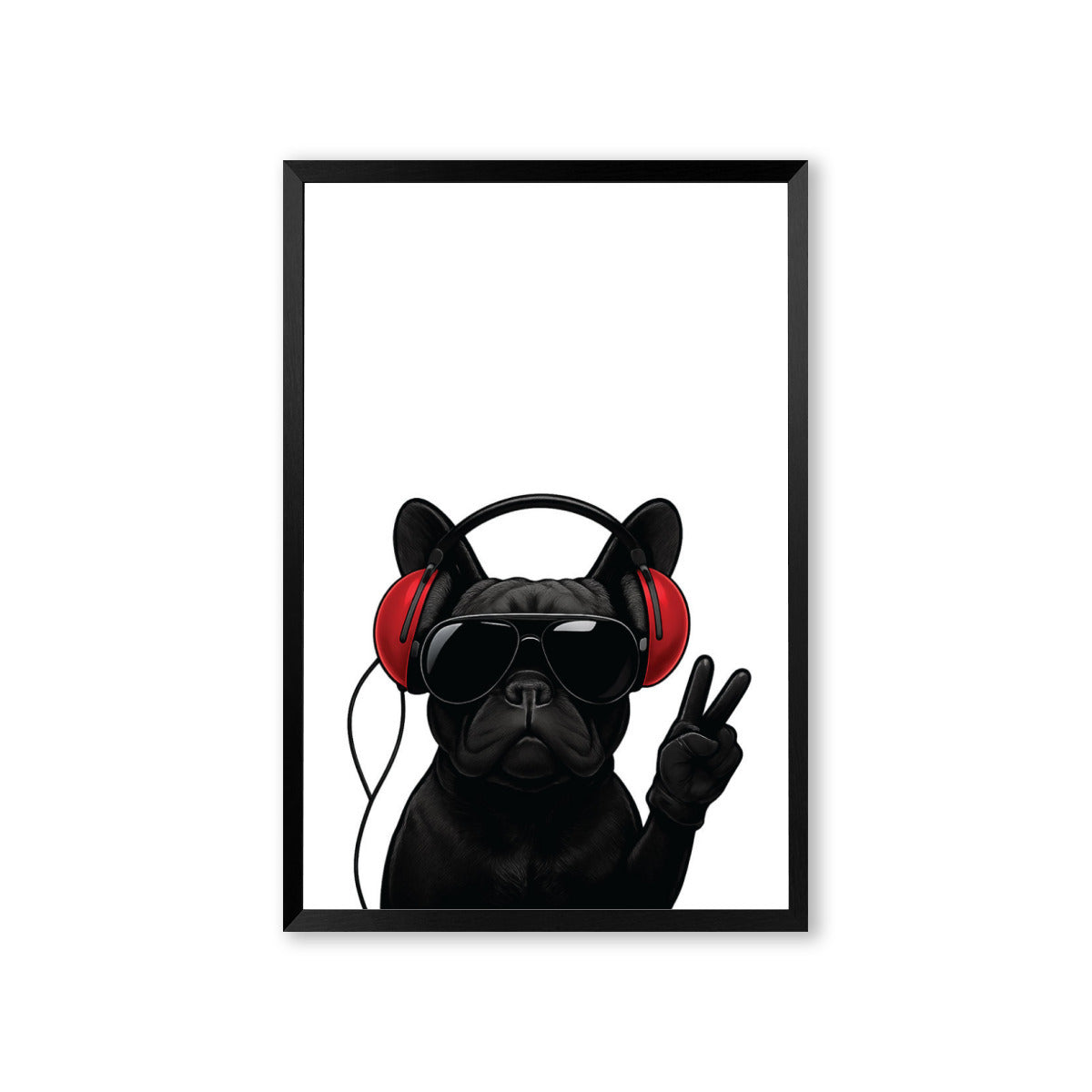 Calvin French Bulldog Wall Print for Frenchie Enthusiasts-fadou