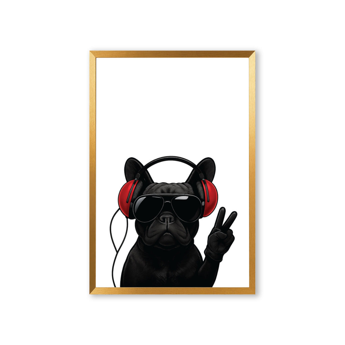 Calvin French Bulldog Wall Print for Frenchie Enthusiasts-fadou