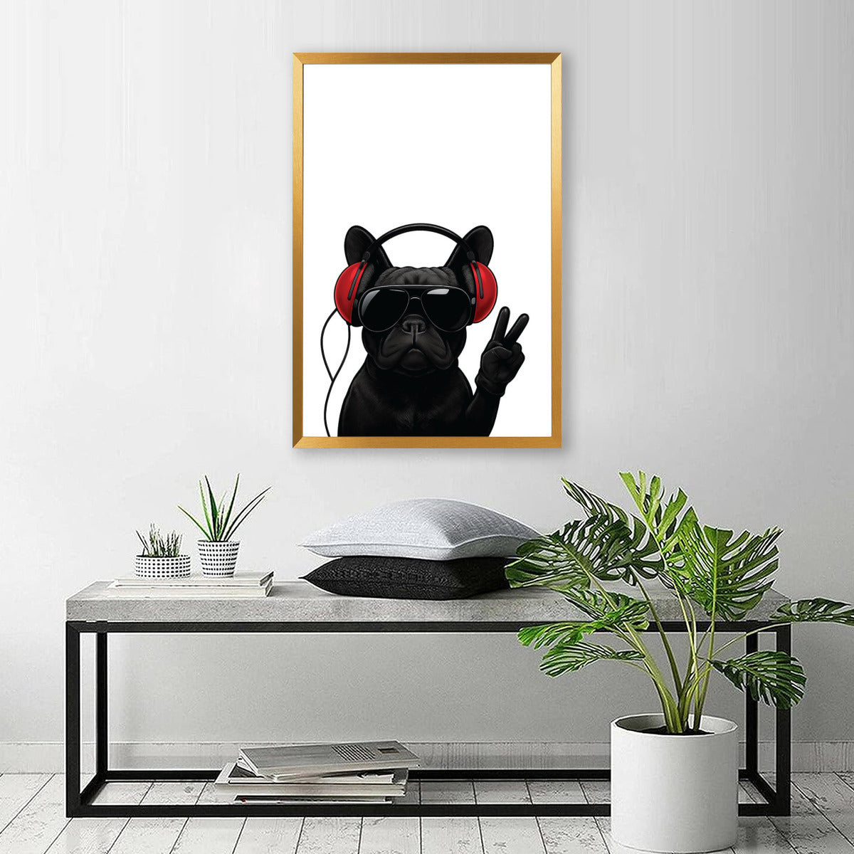Calvin French Bulldog Wall Print for Frenchie Enthusiasts-fadou