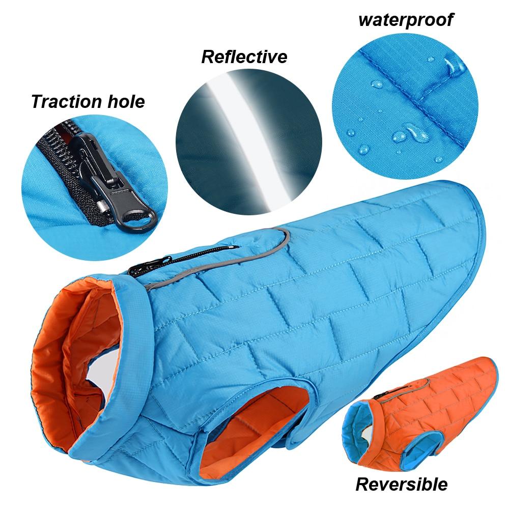 French Bulldog Reversible Winter Jacket for Stocky Dogs-fadou