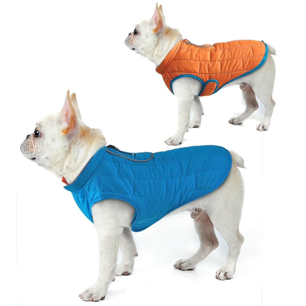 French Bulldog Reversible Winter Jacket for Stocky Dogs-fadou
