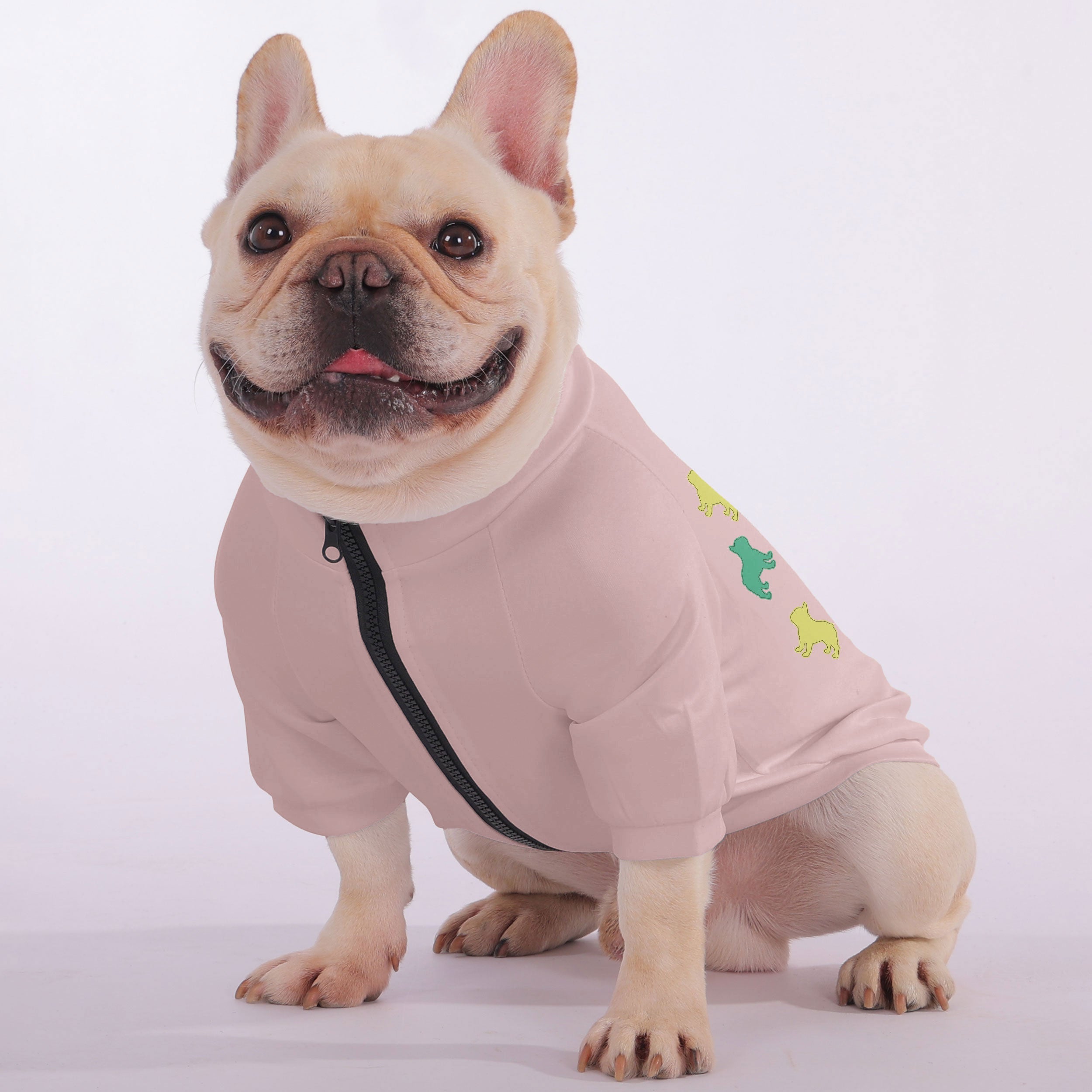 Stormy French Bulldog Fleece Hoodie for Brachycephalic Dogs-fadou