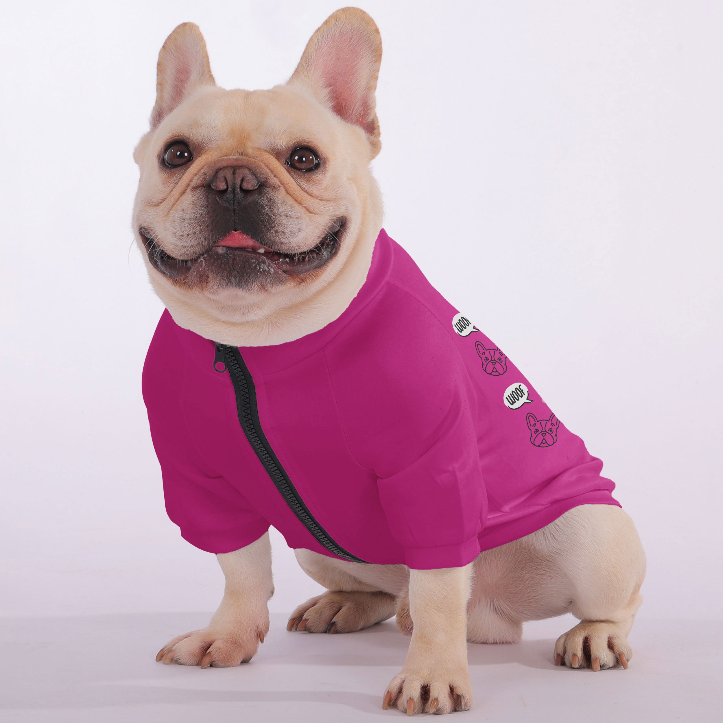 Dakota French Bulldog Fleece Hoodie for Outdoor Adventures-fadou