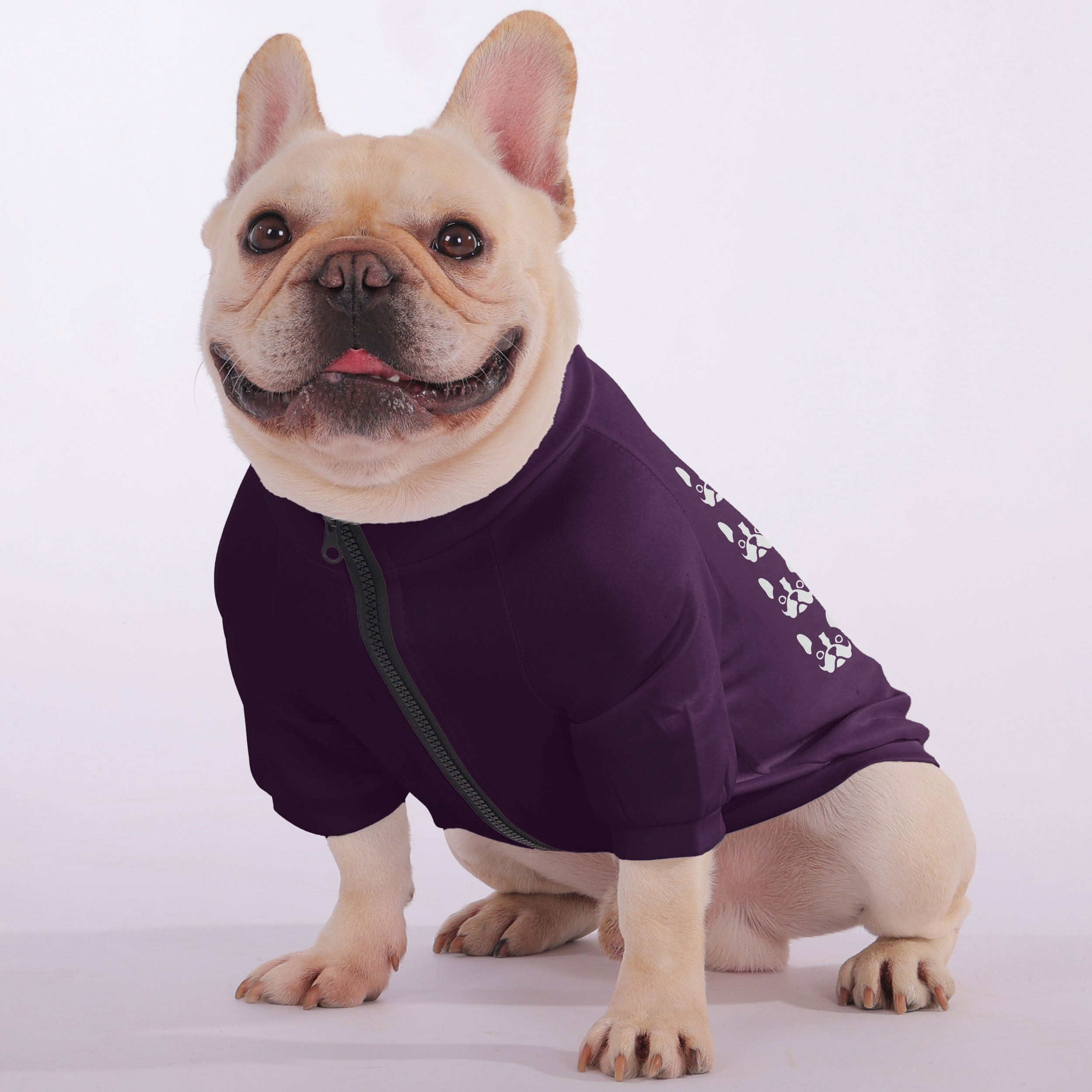 Mac French Bulldog Fleece Hoodie for Brachycephalic Dogs-fadou