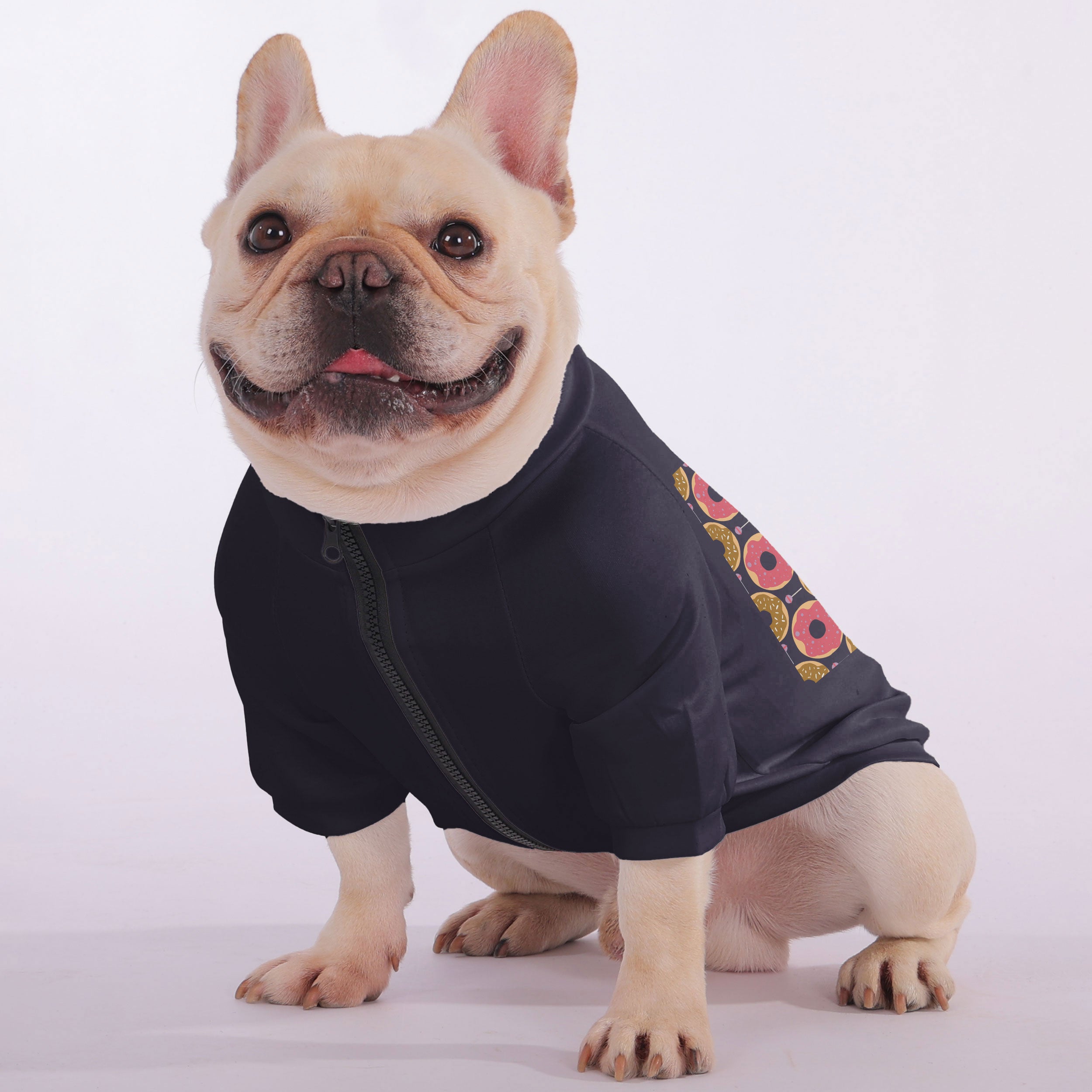 Snowball French Bulldog Pet Sweatshirt for Short-Nosed Dogs-fadou