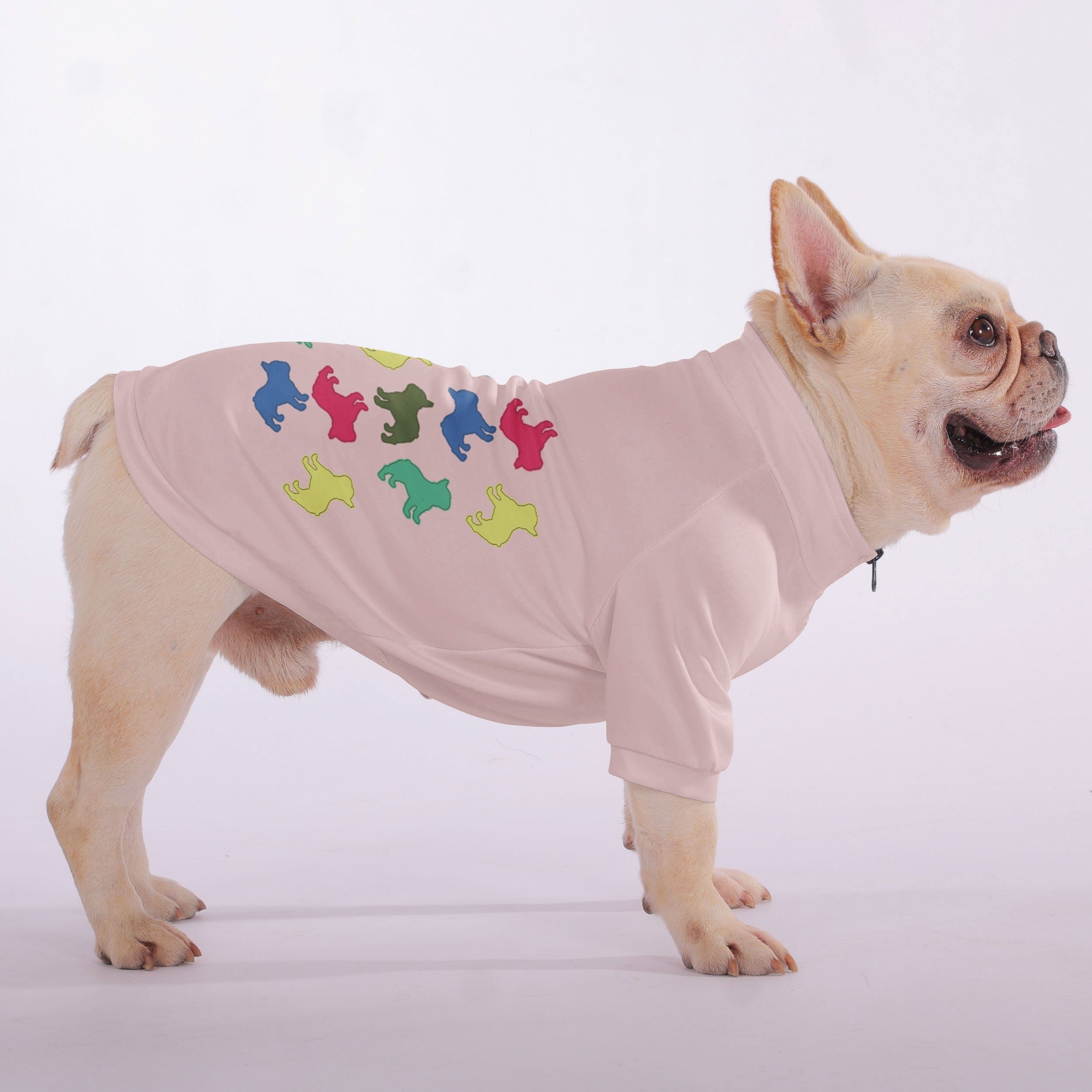 Stormy French Bulldog Fleece Hoodie for Brachycephalic Dogs-fadou