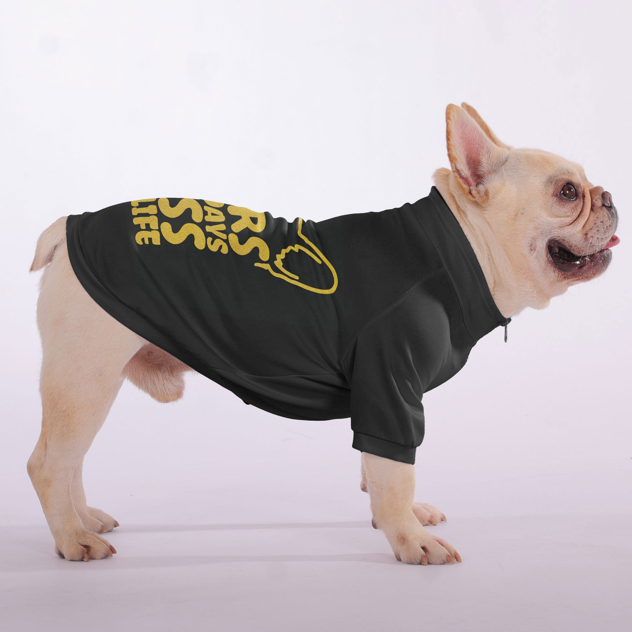 Ears French Bulldog Fleece Hoodie for Training Sessions-fadou