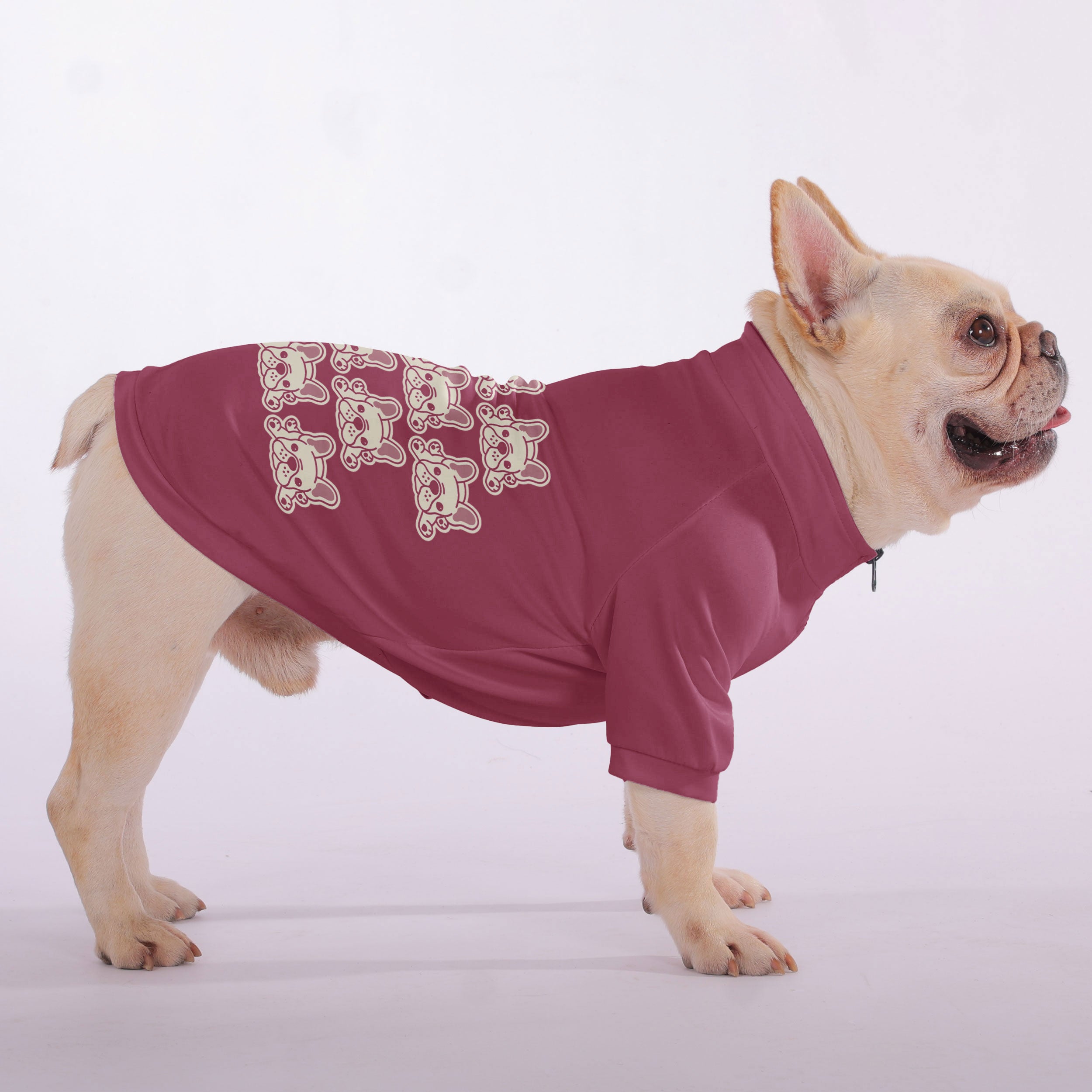 Wilma French Bulldog Fleece Hoodie for Short-Nosed Dogs-fadou