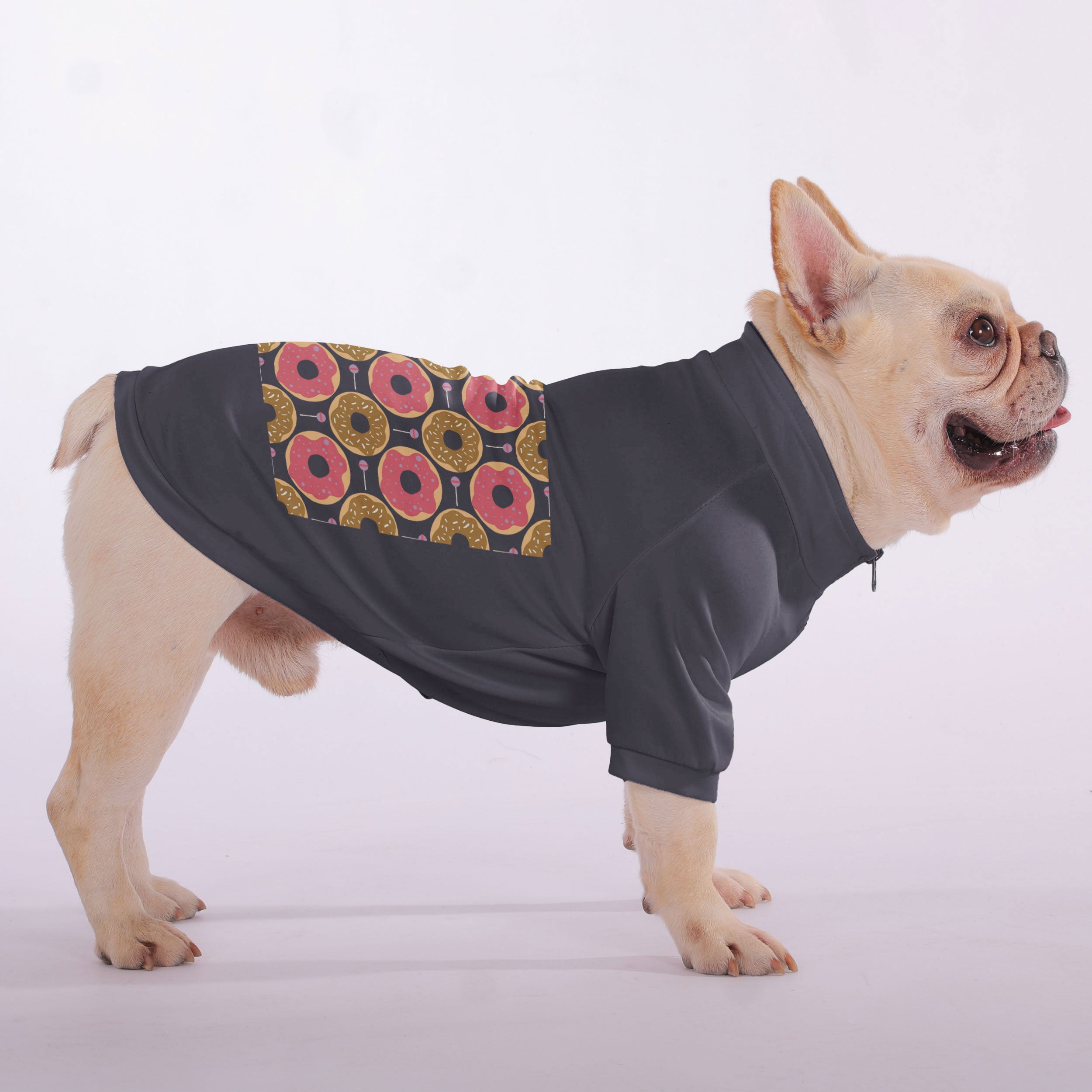 Snowball French Bulldog Pet Sweatshirt for Short-Nosed Dogs-fadou