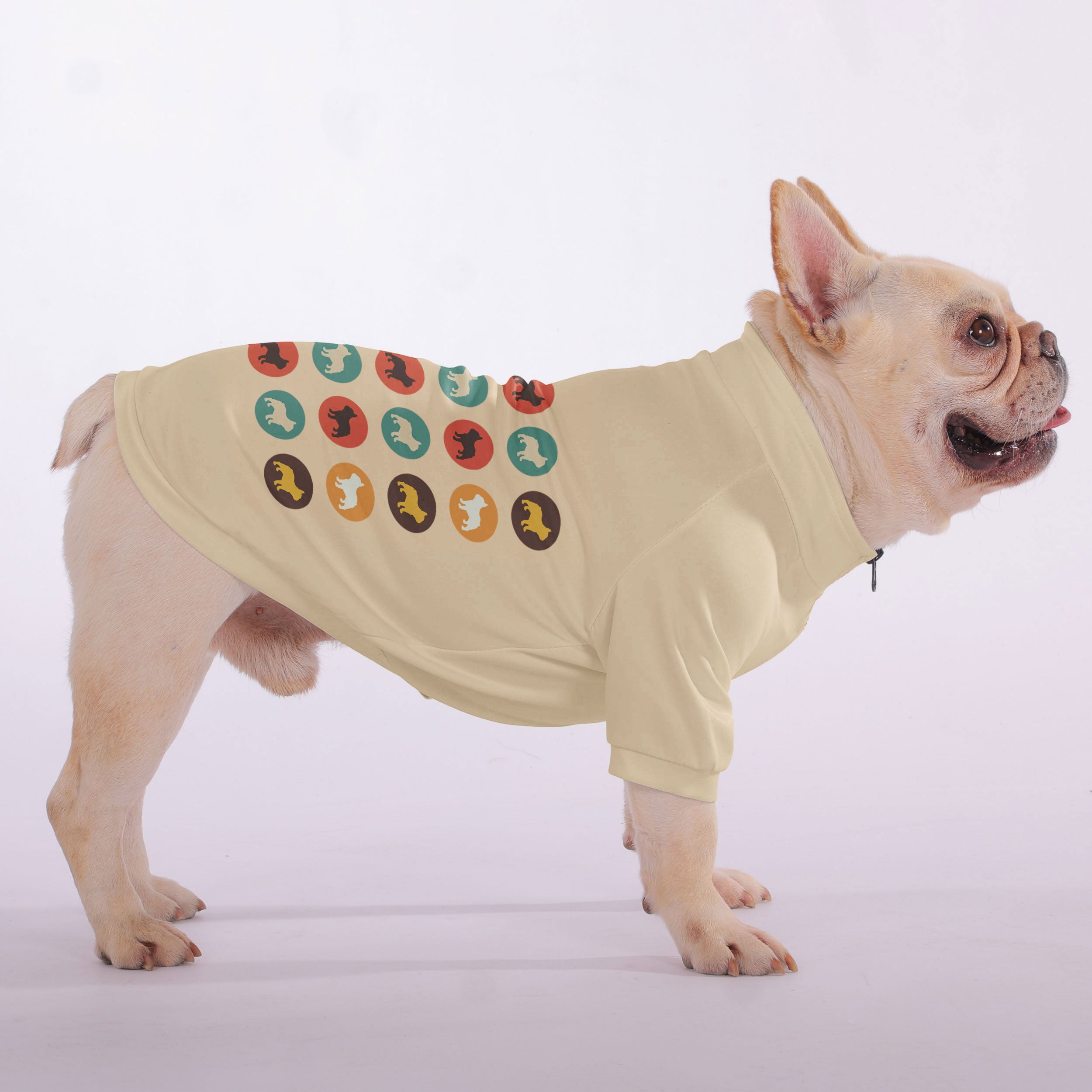 Reggie French Bulldog Fleece Hoodie for French Bulldogs-fadou