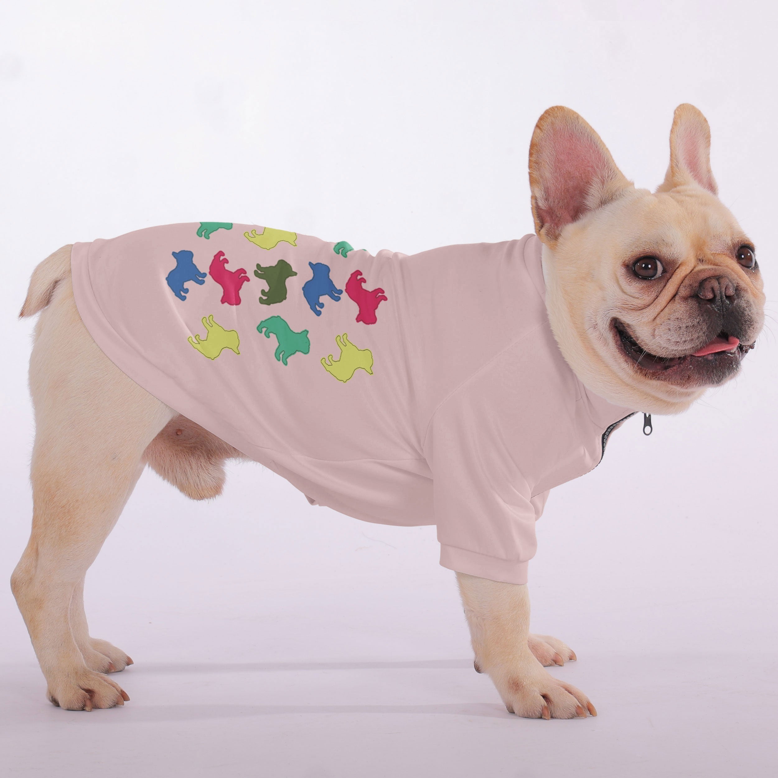 Stormy French Bulldog Fleece Hoodie for Brachycephalic Dogs-fadou