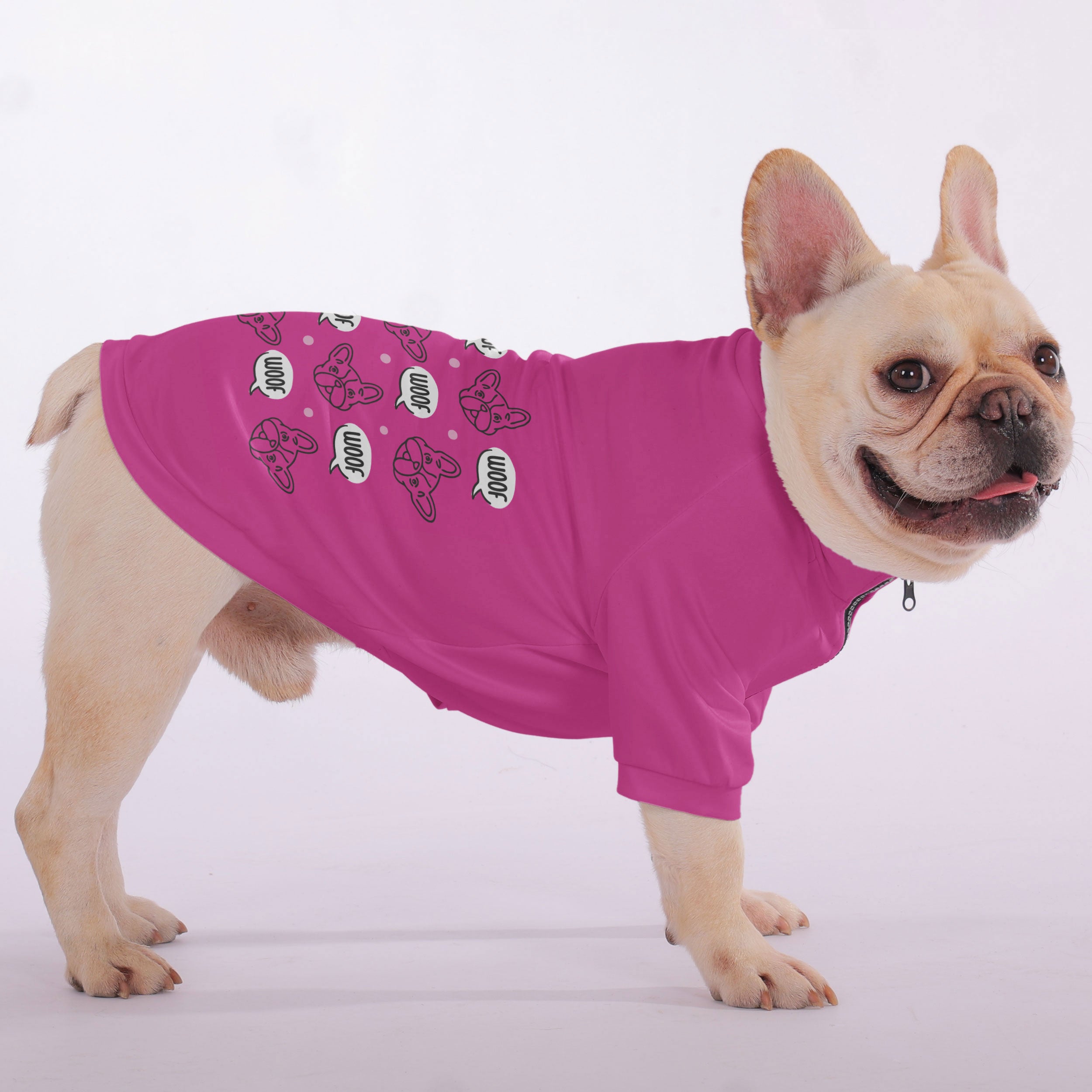 Dakota French Bulldog Fleece Hoodie for Outdoor Adventures-fadou