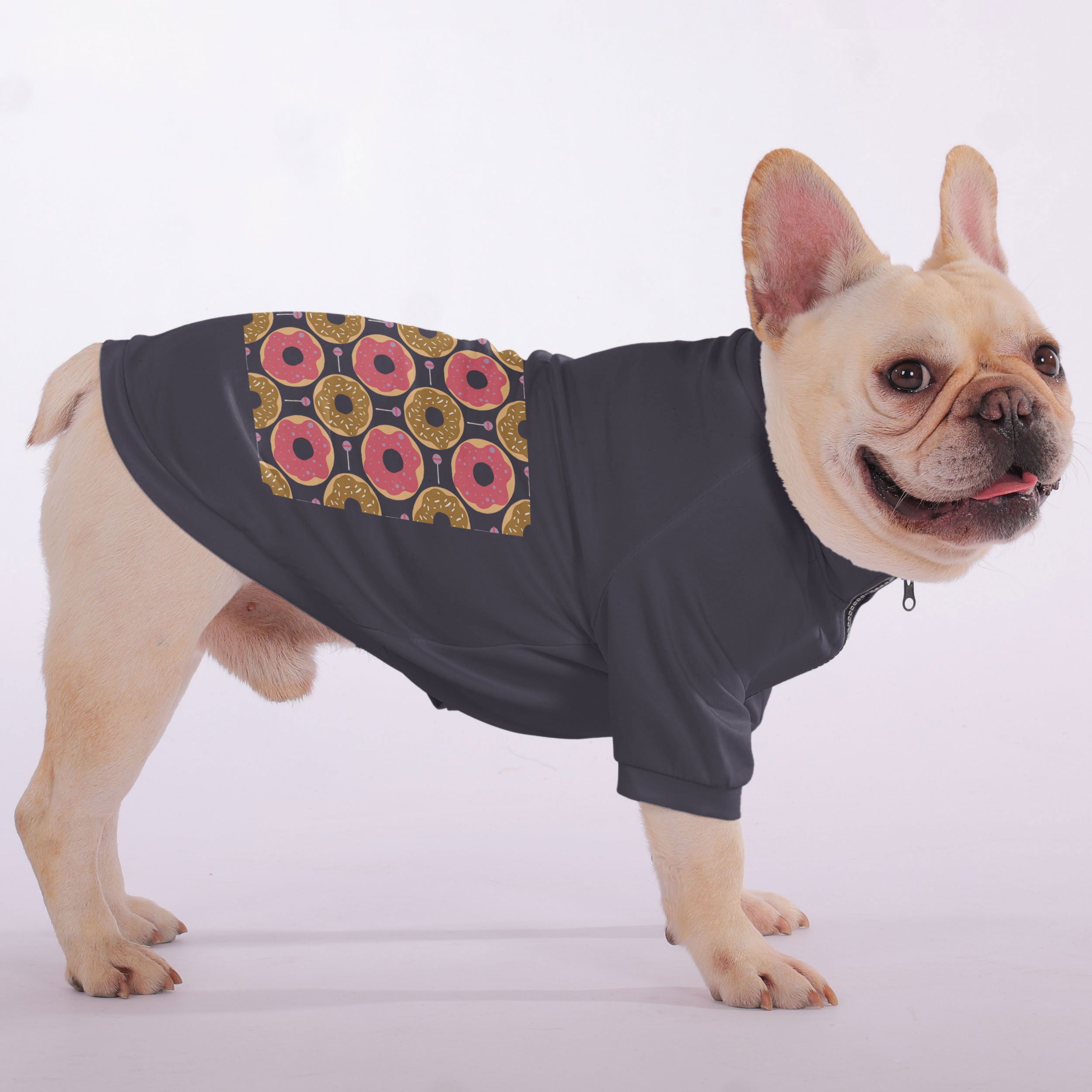 Snowball French Bulldog Pet Sweatshirt for Short-Nosed Dogs-fadou