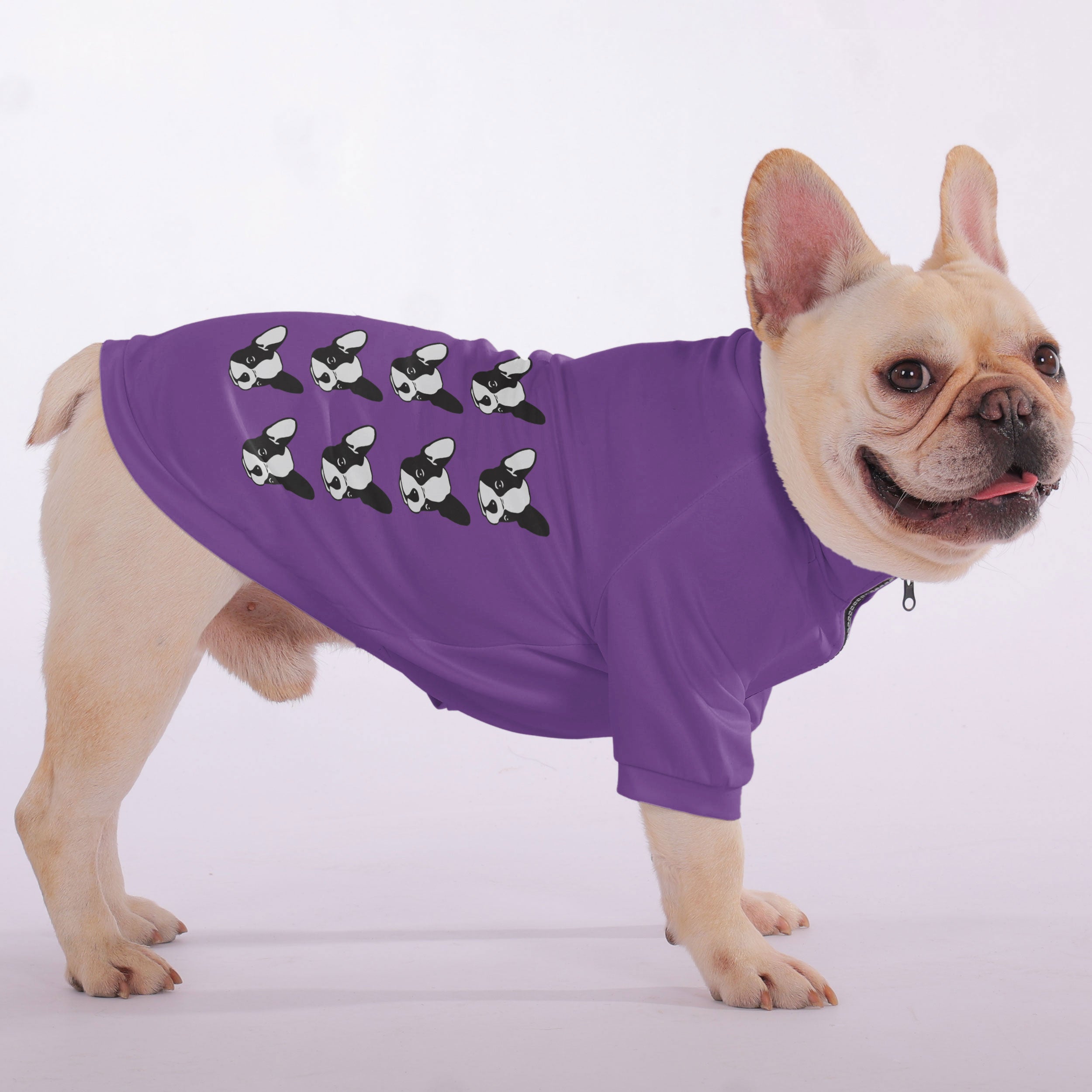 Prince French Bulldog Dog Hoodie for Outdoor Adventures-fadou